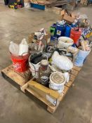 Pallet of Miscellaneous, Spiked Shoes, Mixer Bits, Albion 20 oz Sausage Gun.  Located in Hazelwood,