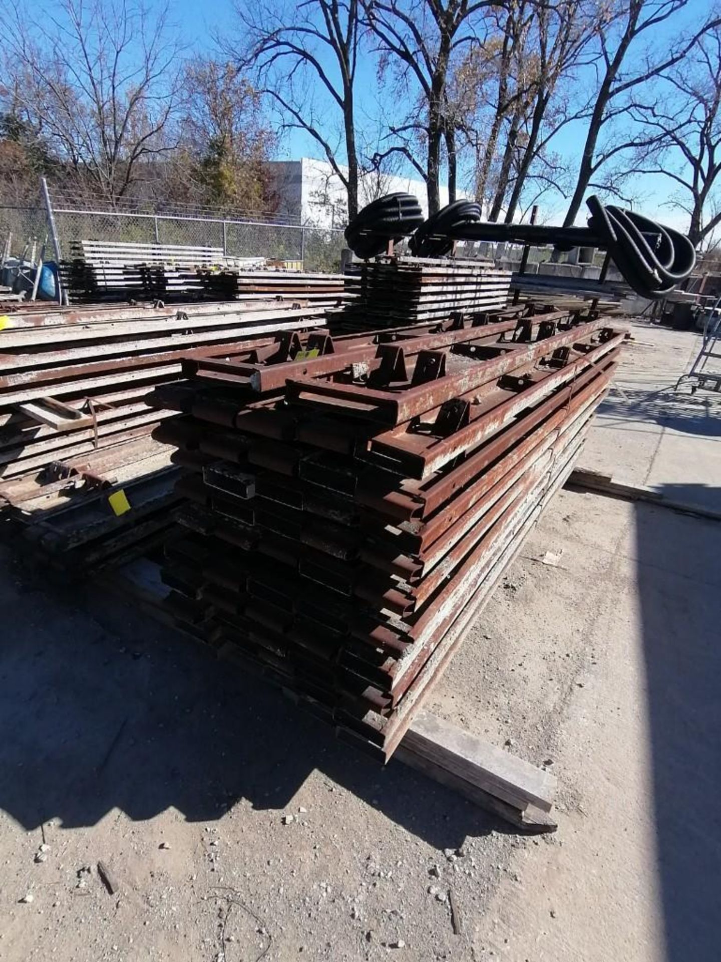 (50) 6" x 2" x 10' Steel Paving Forms. Located in Hazelwood, MO.