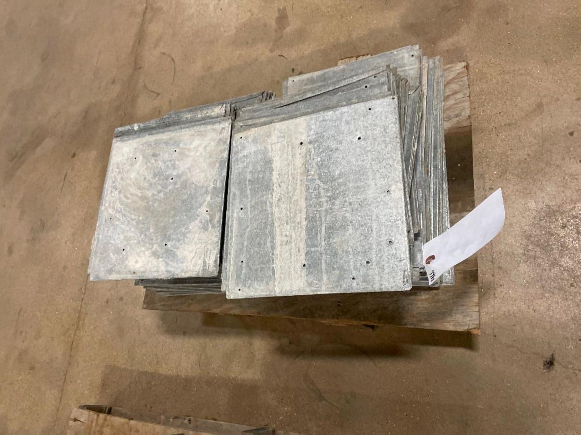 Pallet of 12" x 12" Metal Plates. Located in Hazelwood, MO