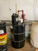 Barrel of HOC Xtreme ISO 32, Jug of Hydraulic Oil & Pump. Located in Hazelwood, MO