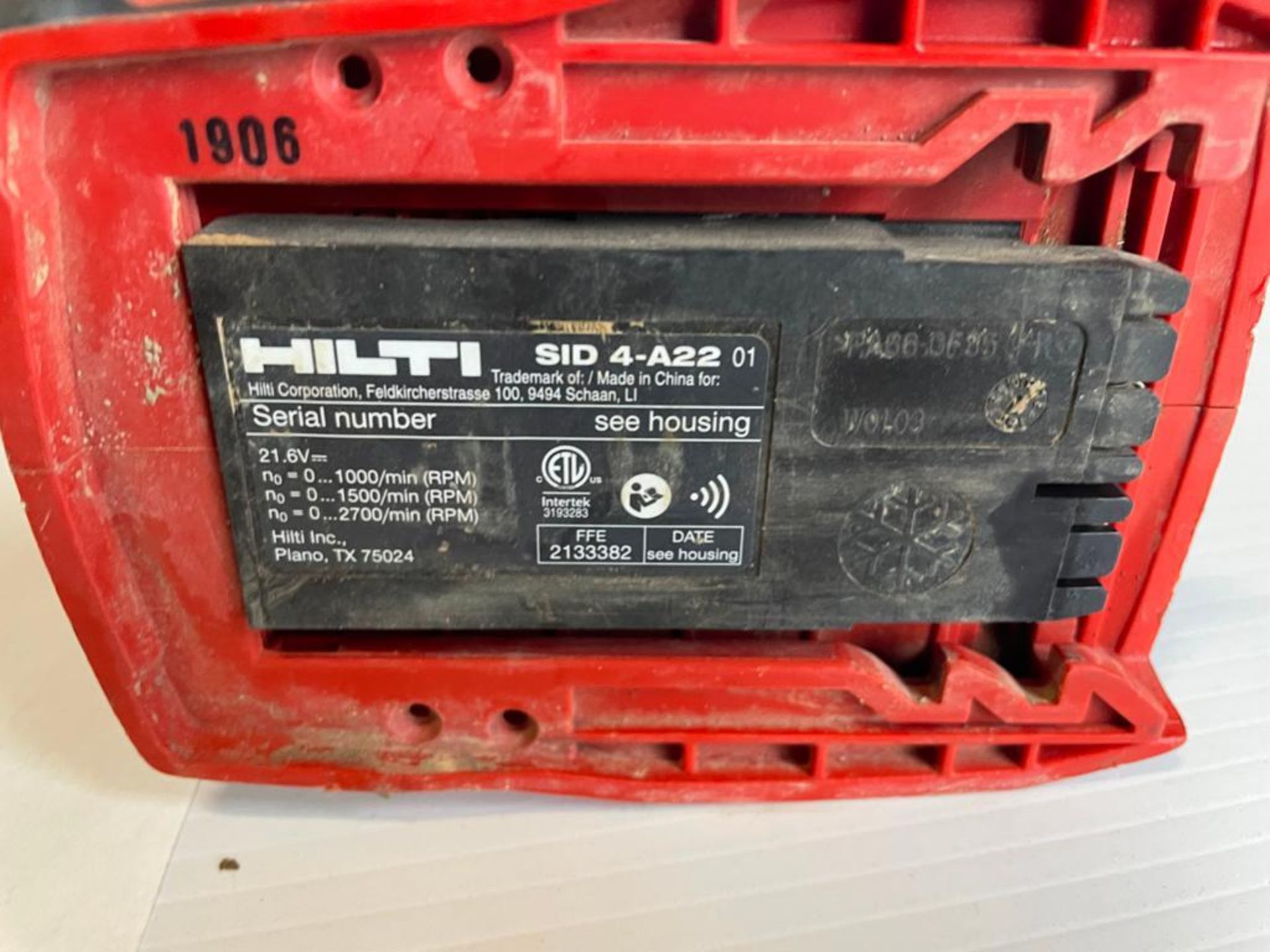(4) Miscellaneous Hilti 22V Lithium-Ion Cordless Tools with Batteries & Charger.  TE6-A22 Rotary Ham - Image 11 of 12