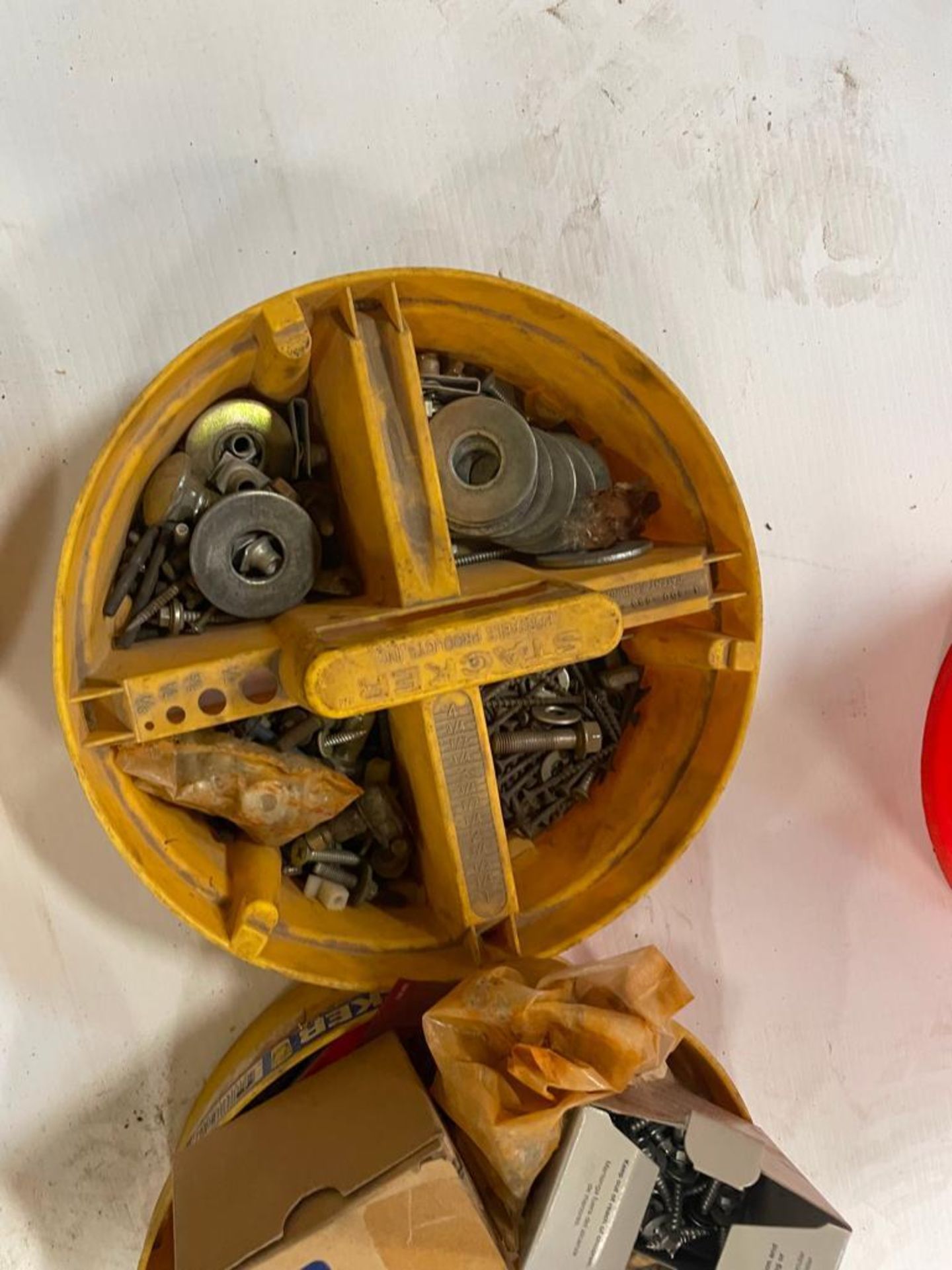 Bucket of Organizers with Nuts, Bolts, Washers, Etc. Located in Hazelwood, MO - Image 4 of 6