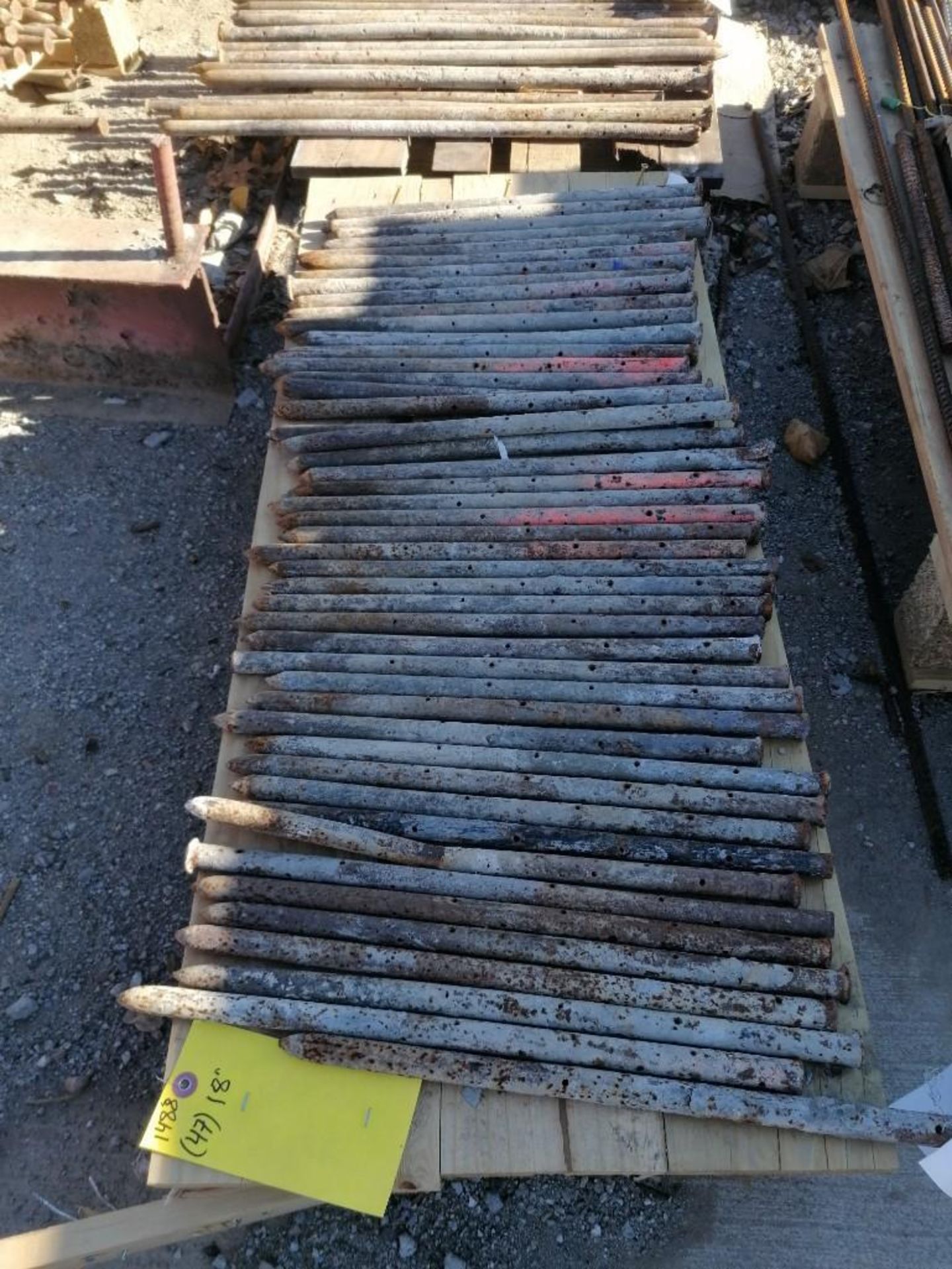 Lot of (47) 18" Steel Form Stakes. Located in Hazelwood, MO.