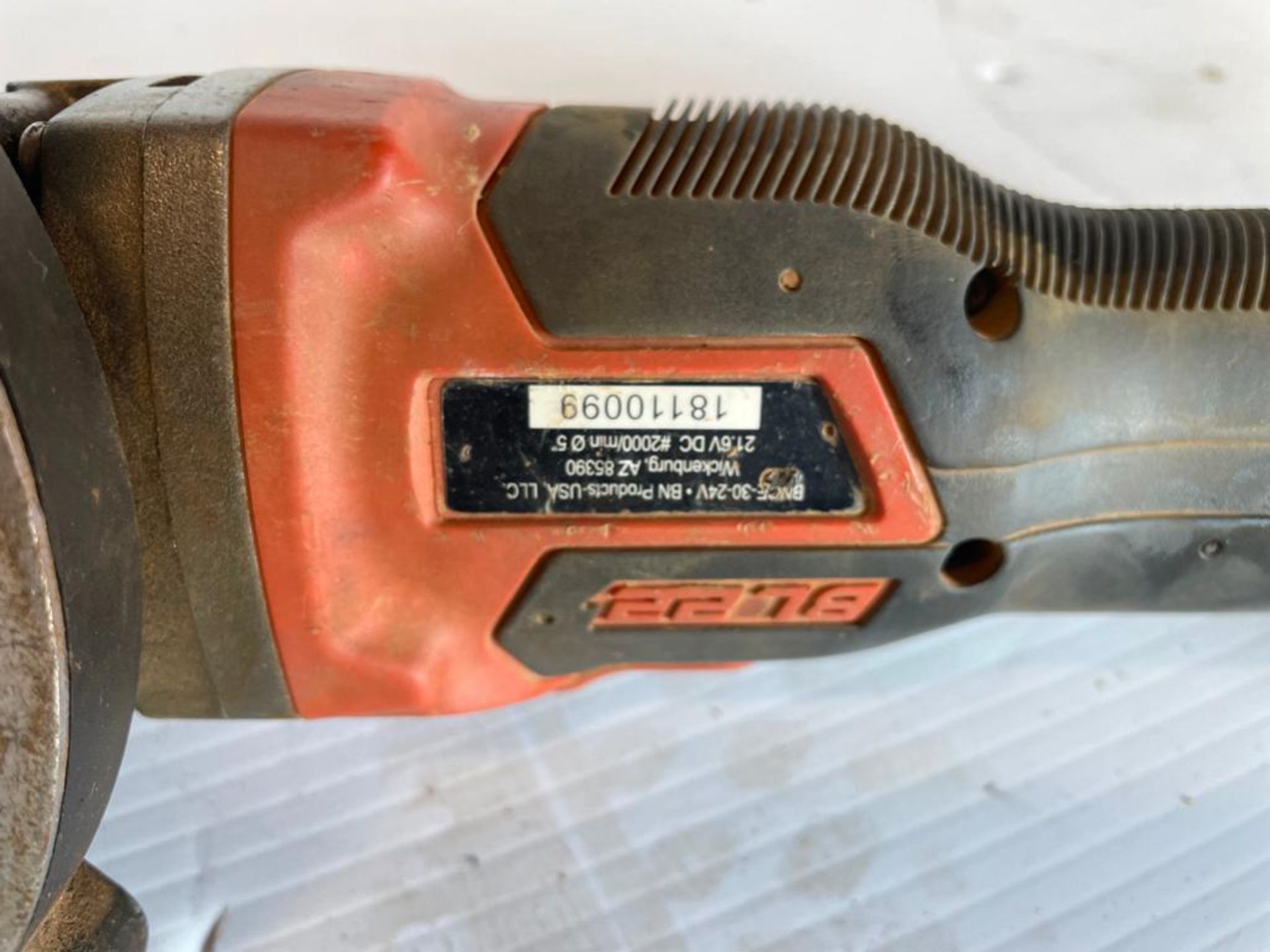 BN Products BL22 Cordless Rebar Cutter, Serial #18110099, 24V with Charger in Case. Located in Hazel - Image 7 of 10