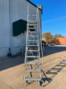 12 Step Rolling Platform Ladder. Located in Hazelwood, MO