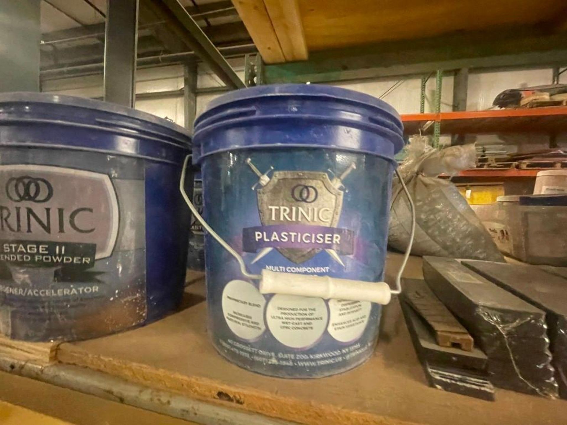 Lot of (1) Bucket of Trinic Plasticiser, (2) Buckets of TRINIC Stampshield, (1) Bucket of Trinic Sta - Image 4 of 11