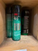 Lot of (9) #M Hi-Strength 90 Contact Adhesive. Located in Hazelwood, MO