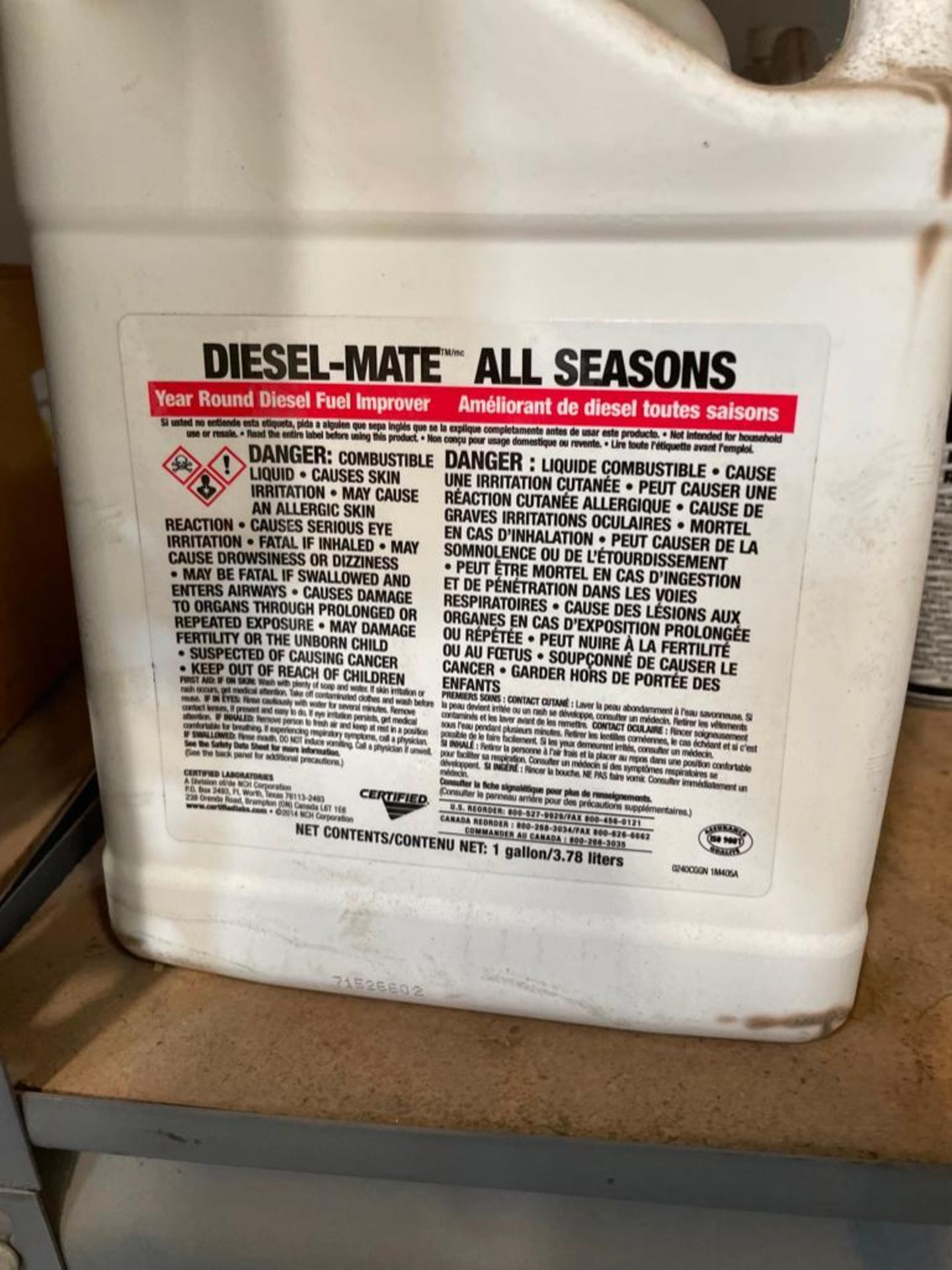 Miscellaneous Chemicals on Shelf, Diesel Mate All Seasons, Penetrant & Release Agent, Heavy Duty Mul - Image 3 of 12