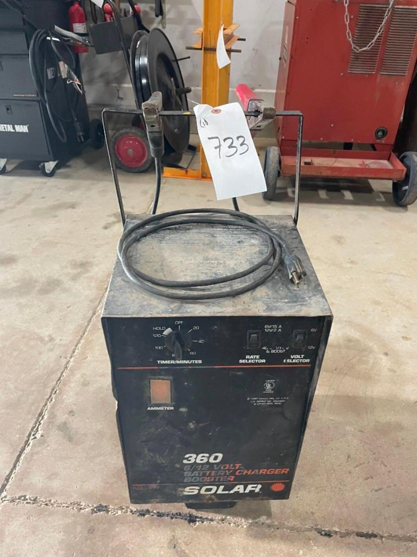 (1) SOLAR 360 6/12 Volt Battery Charger Booster. Located in Hazelwood, MO.