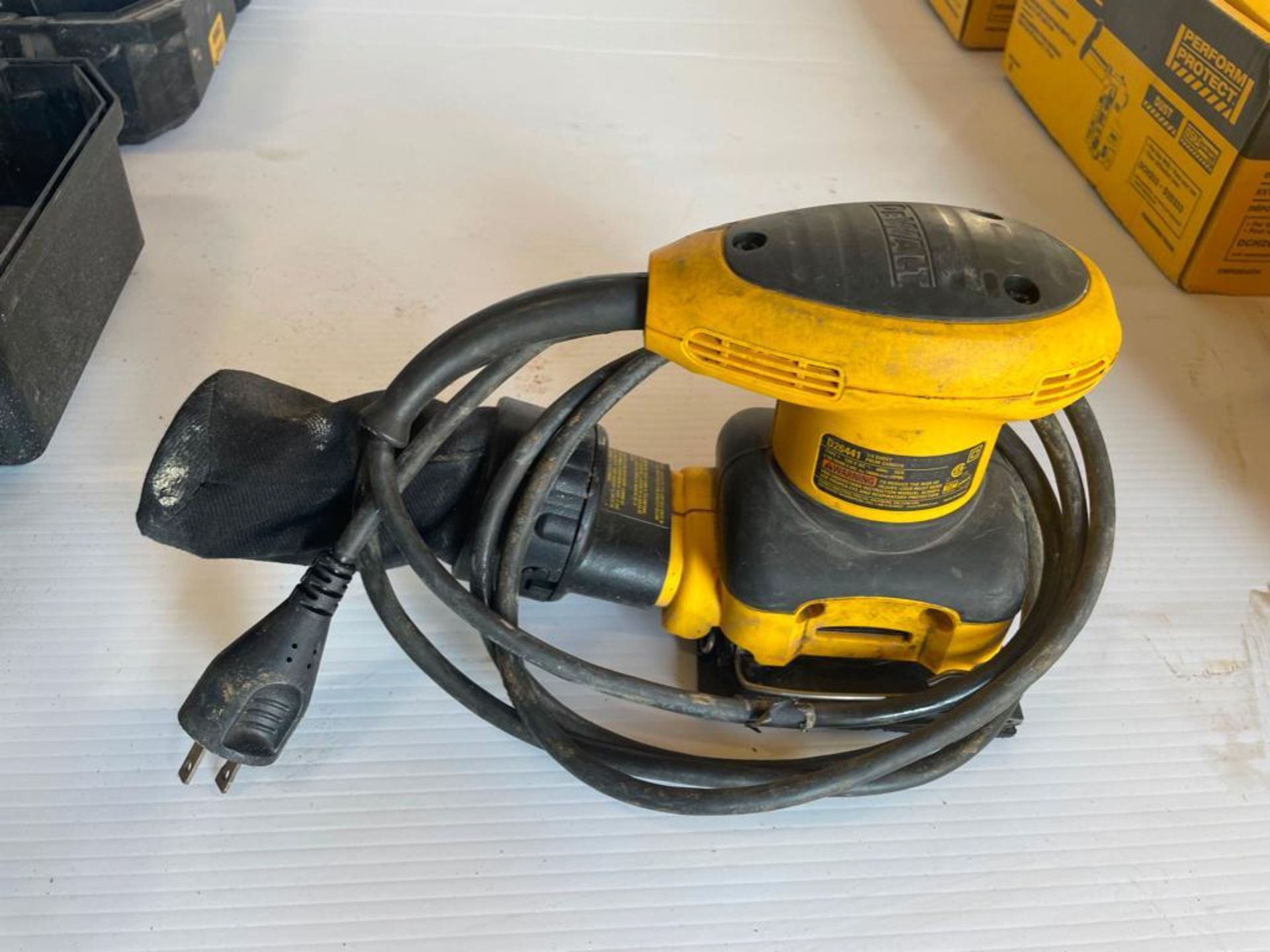 (2) DeWalt D26441 Palm Sander 1/4 Sheet, 120V in Case with Dust Collection Bag. Located in Hazelwood - Image 3 of 9