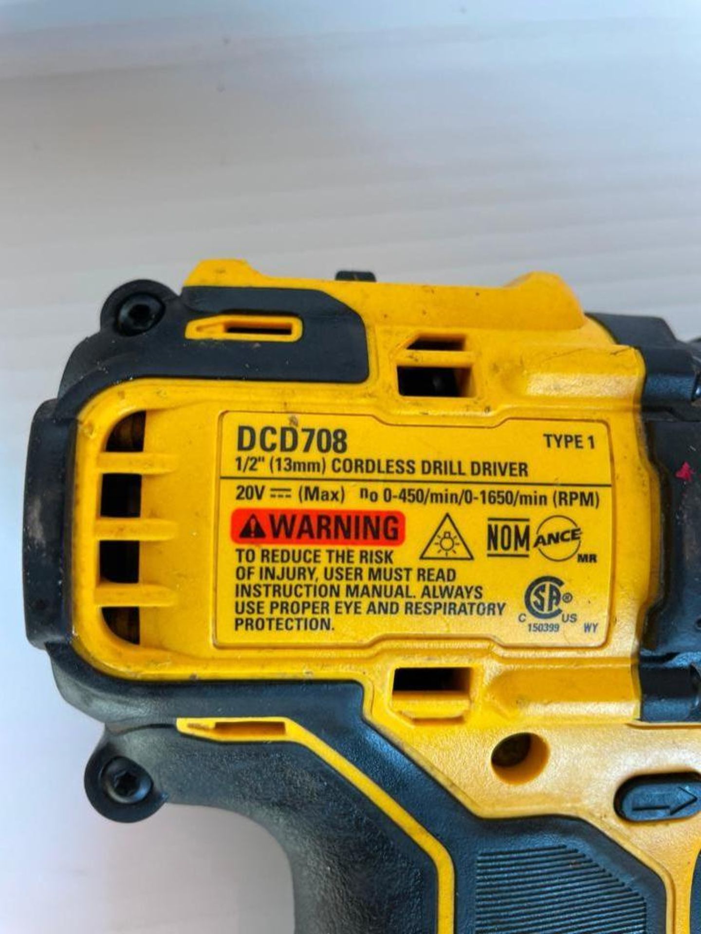 (4) Dewalt Cordless Power Tools, XR Hammer Drill, DCF887 Cordless Impact Driver 1/4", DCD708 Cordles - Image 9 of 16