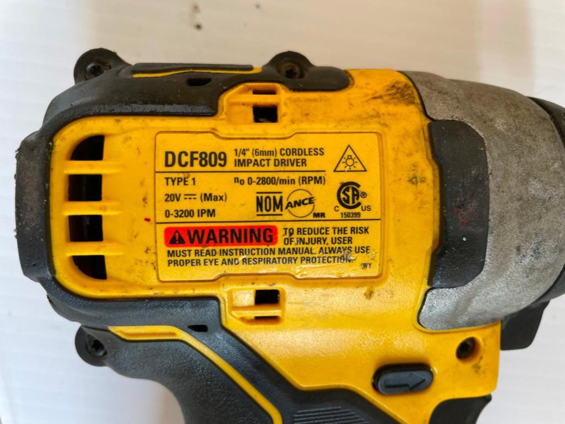 (3) DeWalt Cordless Power Tools, DCG414 Grinder 4 1/2"-6", DCS388 Variable Speed Reciprocating Saw, - Image 9 of 12