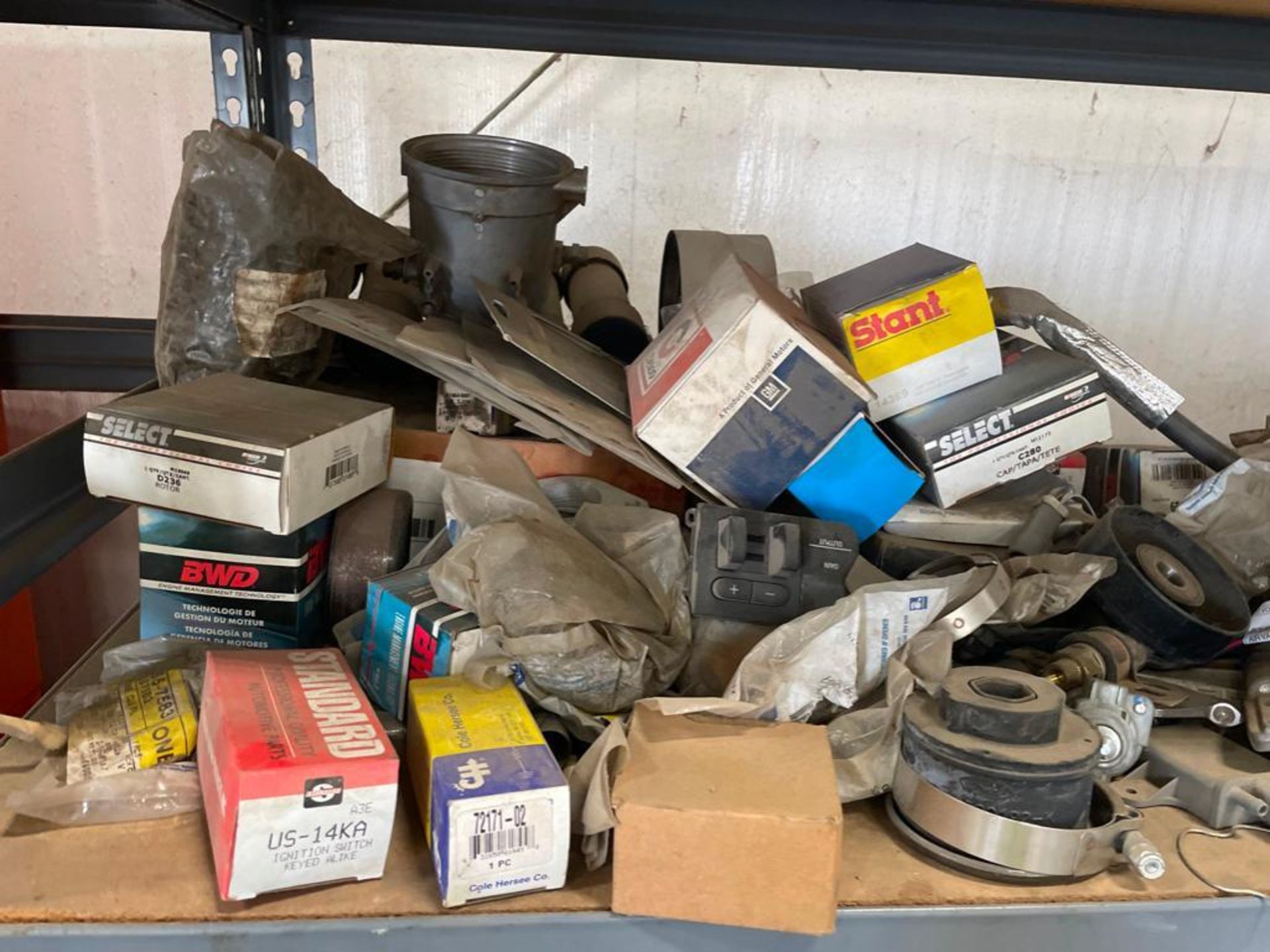 Miscellaneous Parts on Shelving Unit, Tail Lights, Connectors, Light Box Triple, Etc. Located in Ha - Image 12 of 13