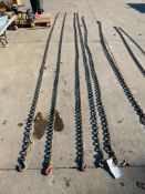 (5) Log Chains. (4) 20' Log Chains with Clevis Hook & (1) 18' Log Chain. Located in Hazelwood, MO