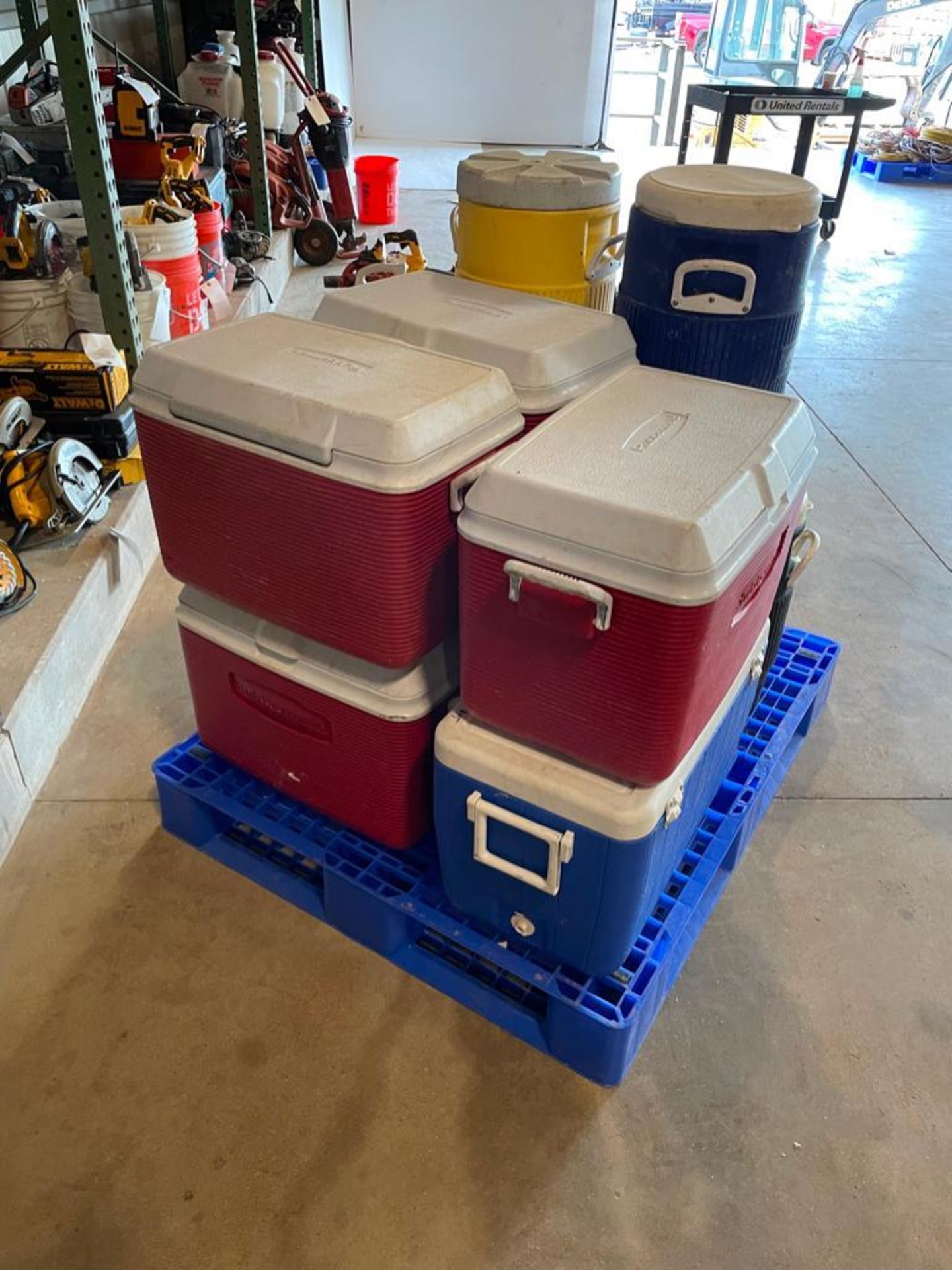 (11) Coolers, Rubbermaid Chest Coolers, Igloo Water Cooler. Located in Hazelwood, MO - Image 4 of 6