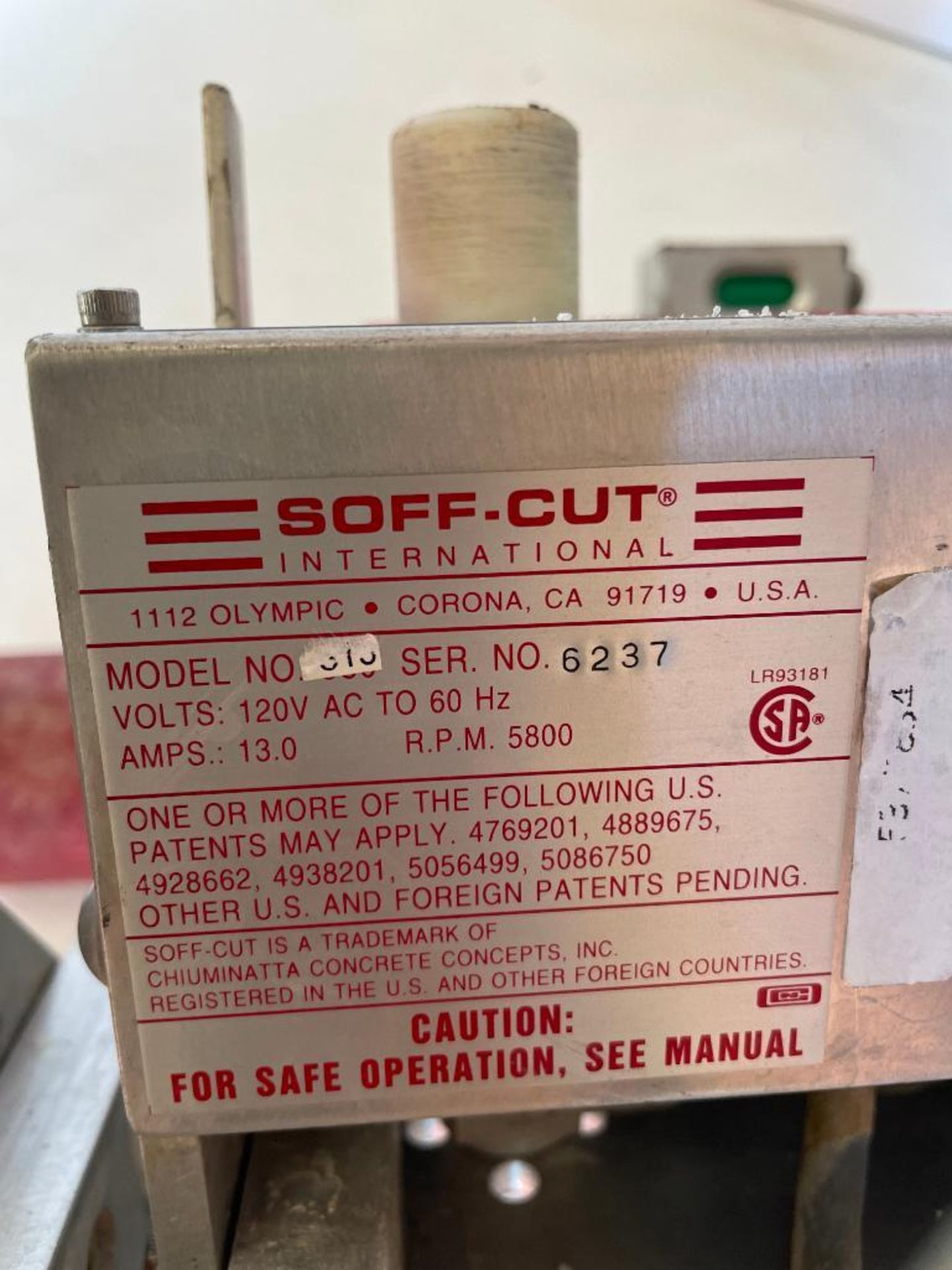 SoffCut 270 Concrete Saw, Serial #6237. Located in Hazelwood, MO. - Image 9 of 9