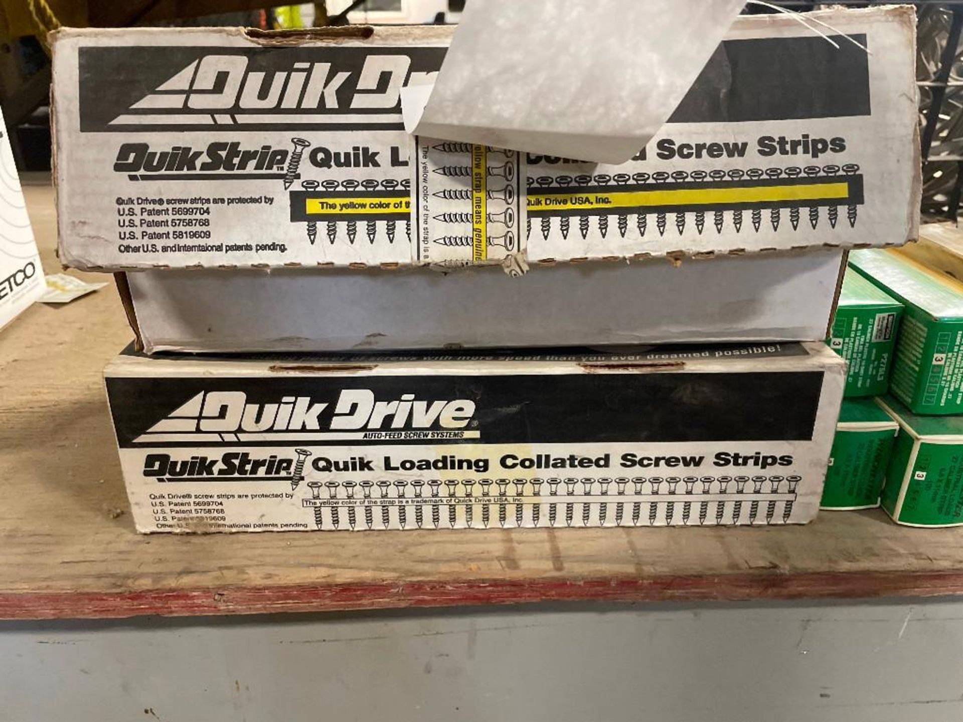 (2) Boxes QuikStrip Quik Loading Collated Screw Strips & Simpson P27SL4 & P27SL3. Located in Hazelwo