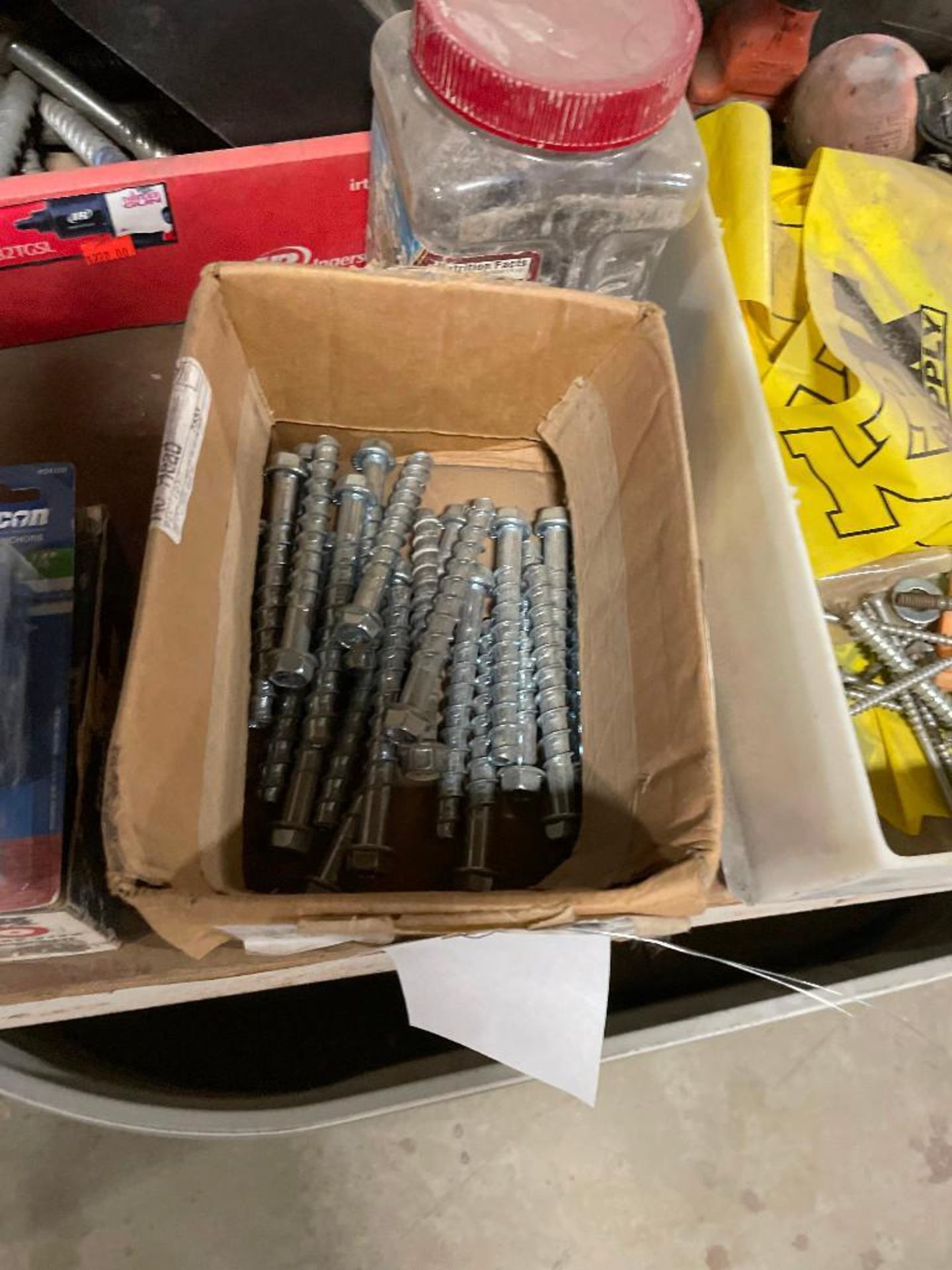 Shelf of Miscellaneous Anchor Bolts, Staples, Band-It, Etc. Located in Hazelwood, MO - Image 2 of 7