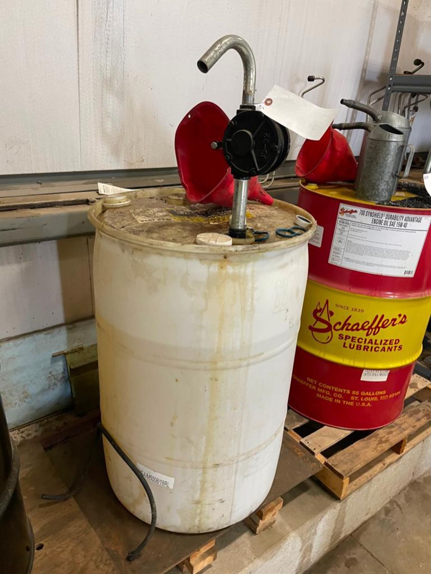 Barrel of Crystal Clean Antifreeze/Coolant with Pump. Located in Hazelwood, MO