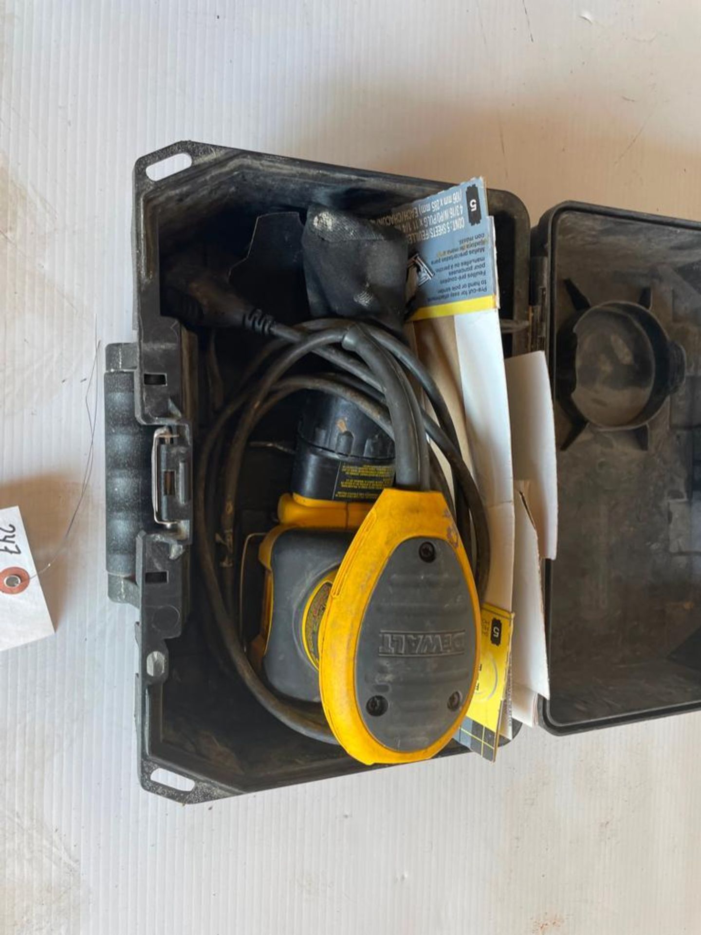 (2) DeWalt D26441 Palm Sander 1/4 Sheet, 120V in Case with Dust Collection Bag. Located in Hazelwood - Image 2 of 9