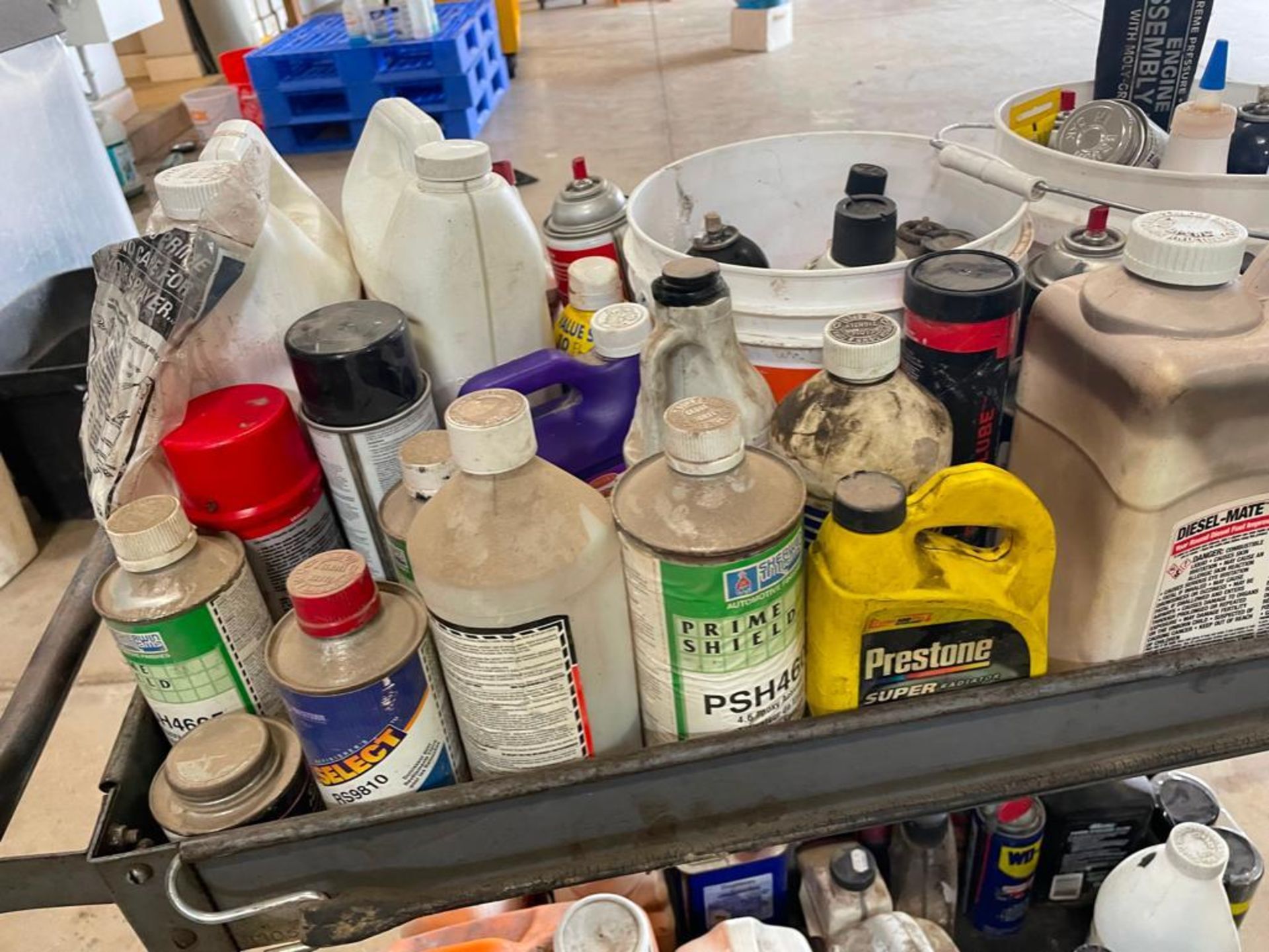Cart of Shop Cleaning Chemicals & Supplies. Located in Hazelwood, MO - Image 10 of 11