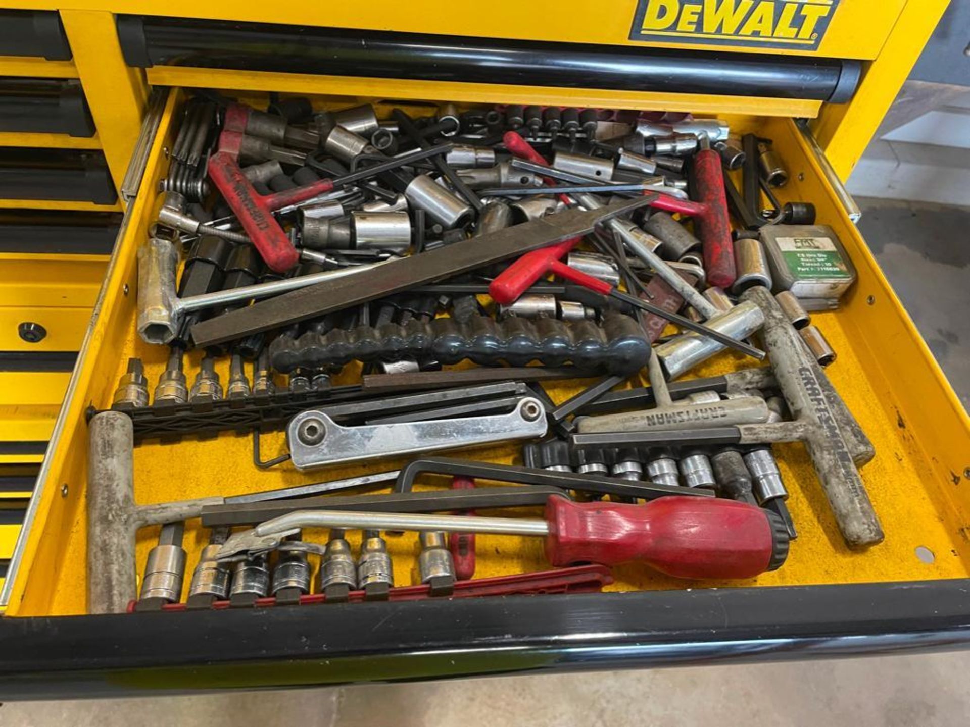 DeWalt Mechanics Tool Box with Contents, Wrenches, Sockets, Plyers, Pipe Wrench, Screwdrivers, etc. - Image 12 of 24