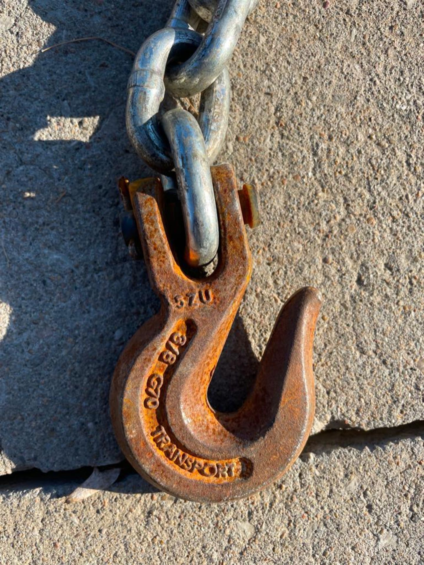 (5) Log Chains. (1) 16' with Clevis Hook, (2) 14' with Clevis Hook, (1) 9' with Clevis Hook & (1) 5' - Image 7 of 11