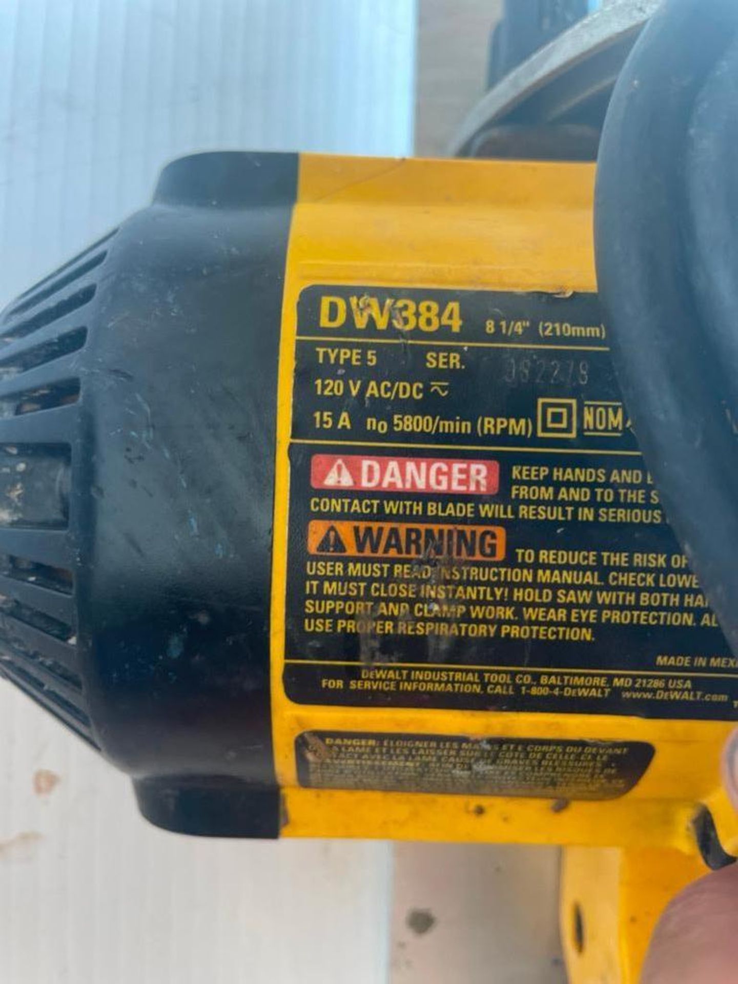 (2) DeWalt DW384 Circular Saws, 8 1/4", 120V. Located in Hazelwood, MO - Image 3 of 5