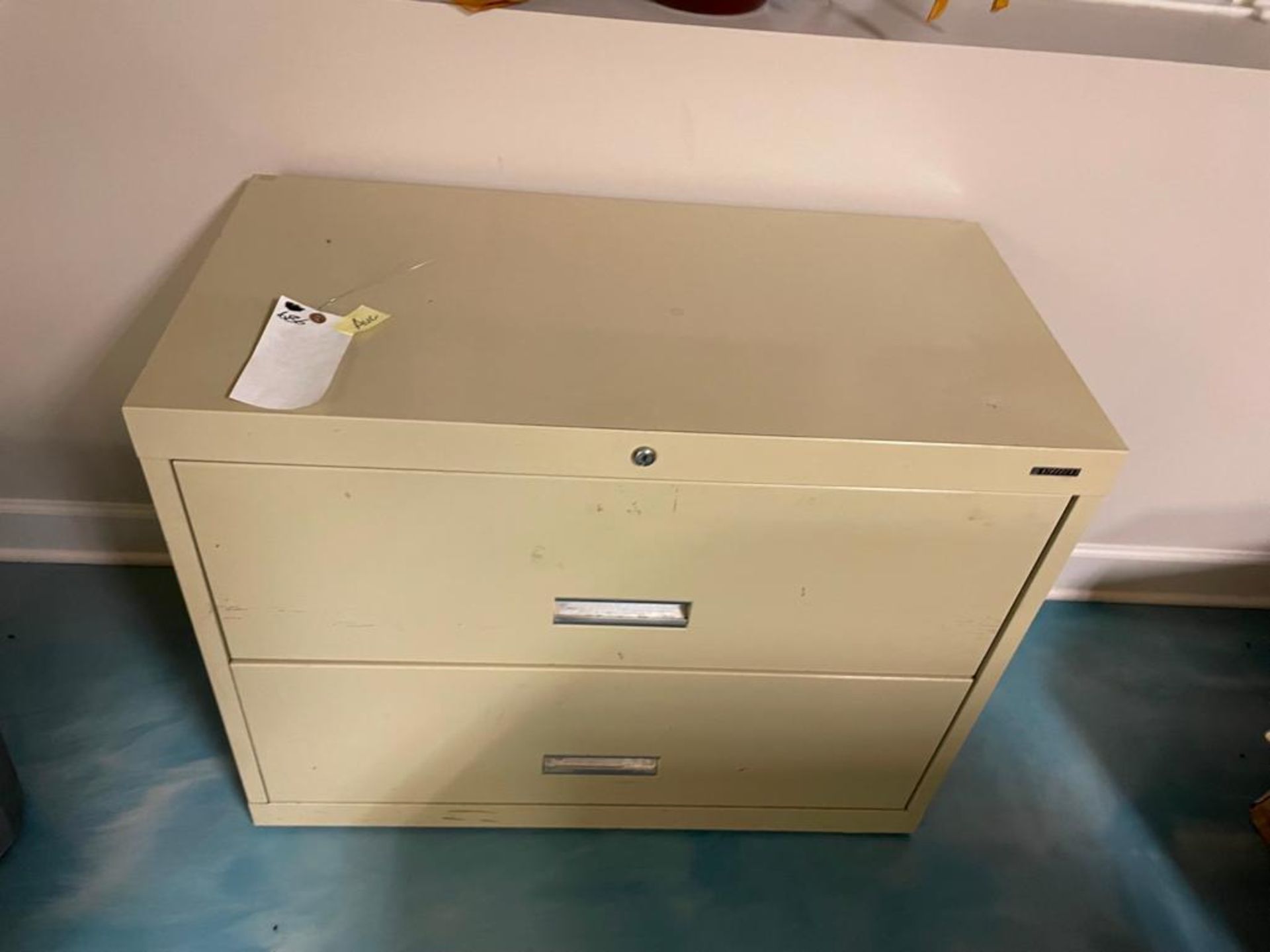 Two-Drawer Metal Lateral File Cabinet. Located in Hazelwood, MO