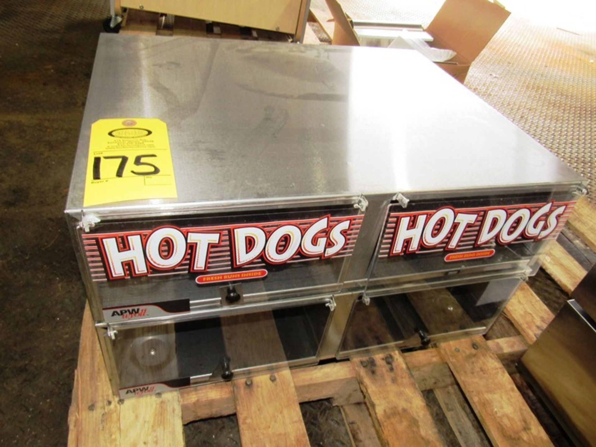 (2) Stainless Steel Hot Dog Bun Holders, 2 bins-Equipment Located in Plano, Illinois