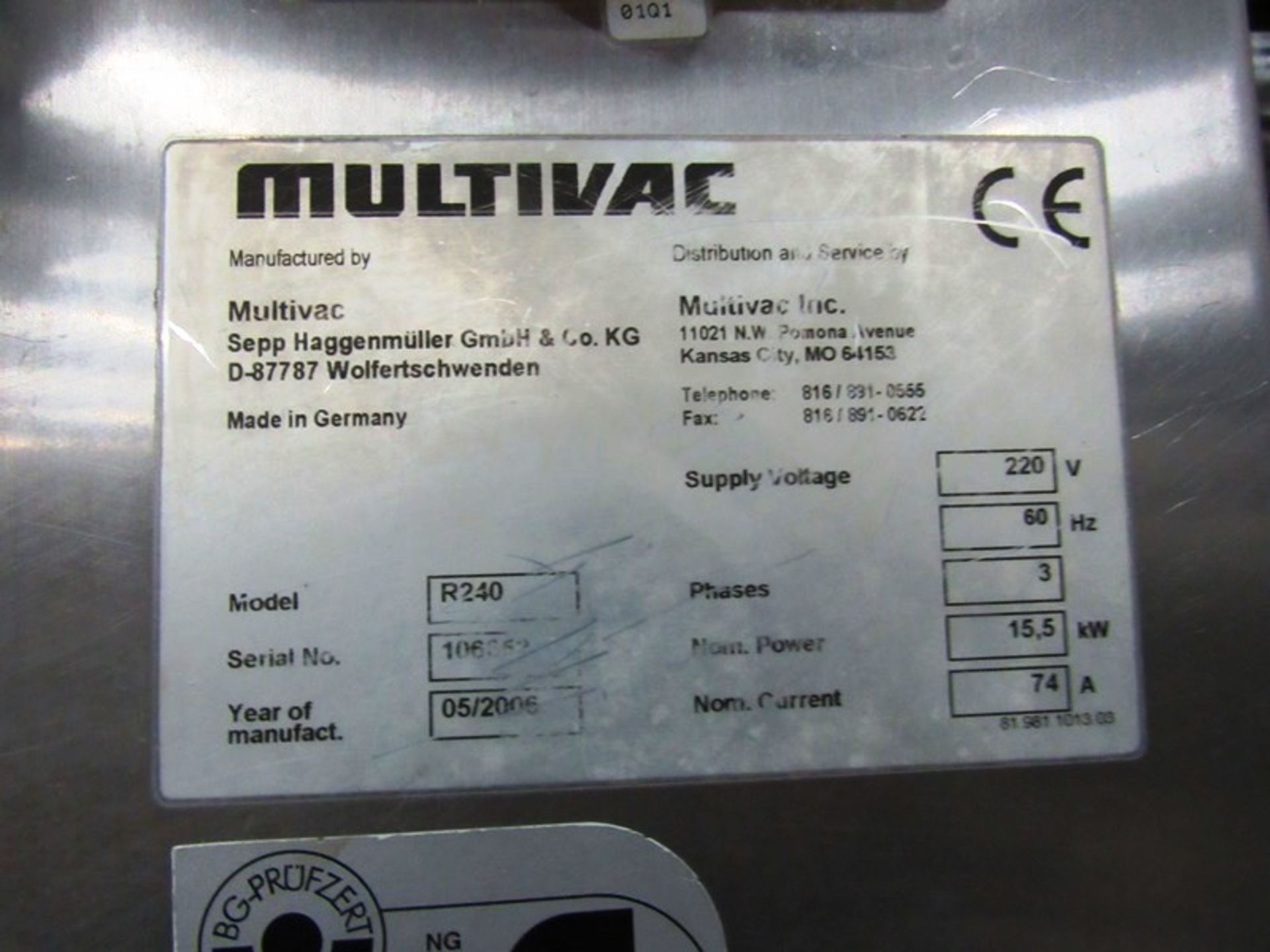Multivac Mdl. R240 Rollstock Thermoforming Packager, Ser. #106852, approx. 450 mm between chains, - Image 31 of 31