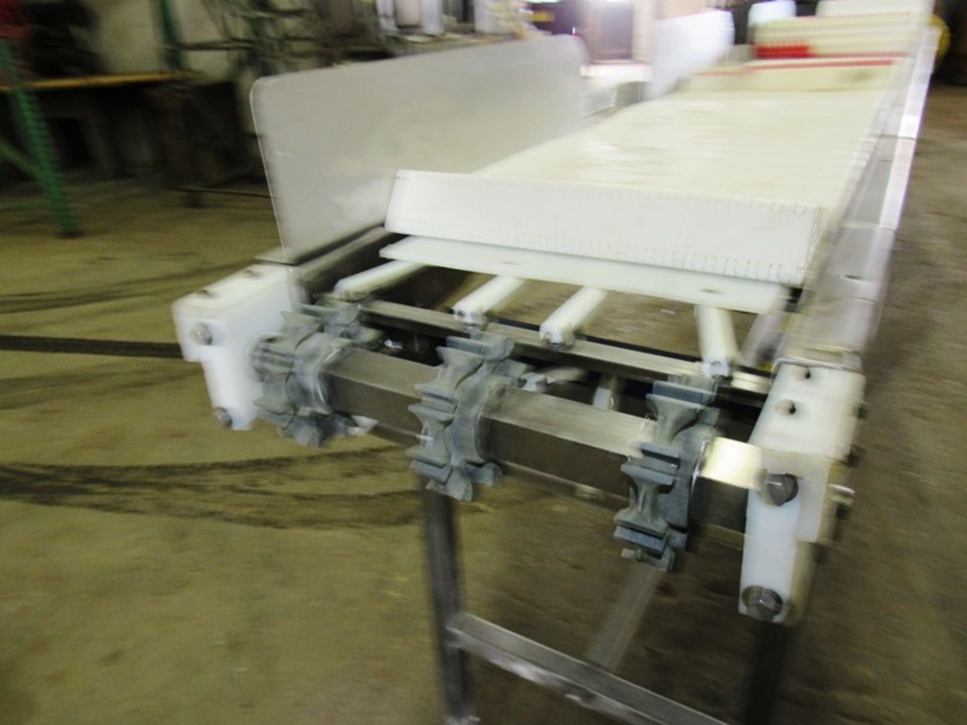 Stainless Steel Conveyor, 16" W X 148" L plastic belt, 230 volts, 3 phase - Image 3 of 6