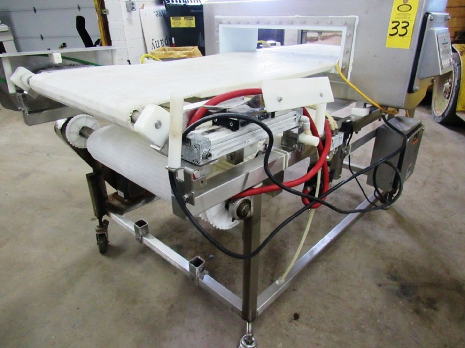 Safeline Metal Detector, 25 1/4" W X 5 3/4" H aperture, 24" W X 6' L plastic belt conveyor, air - Bild 7 aus 8