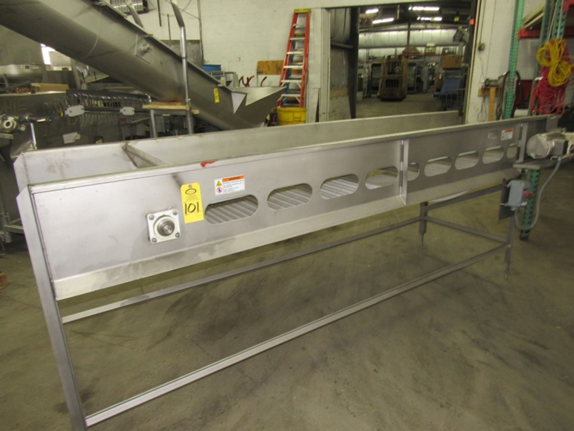 RMF Mdl. TTC Stainless Steel Conveyor, 30" W X 10' L plastic belt, 1/2 h.p., 208-230/460 volt