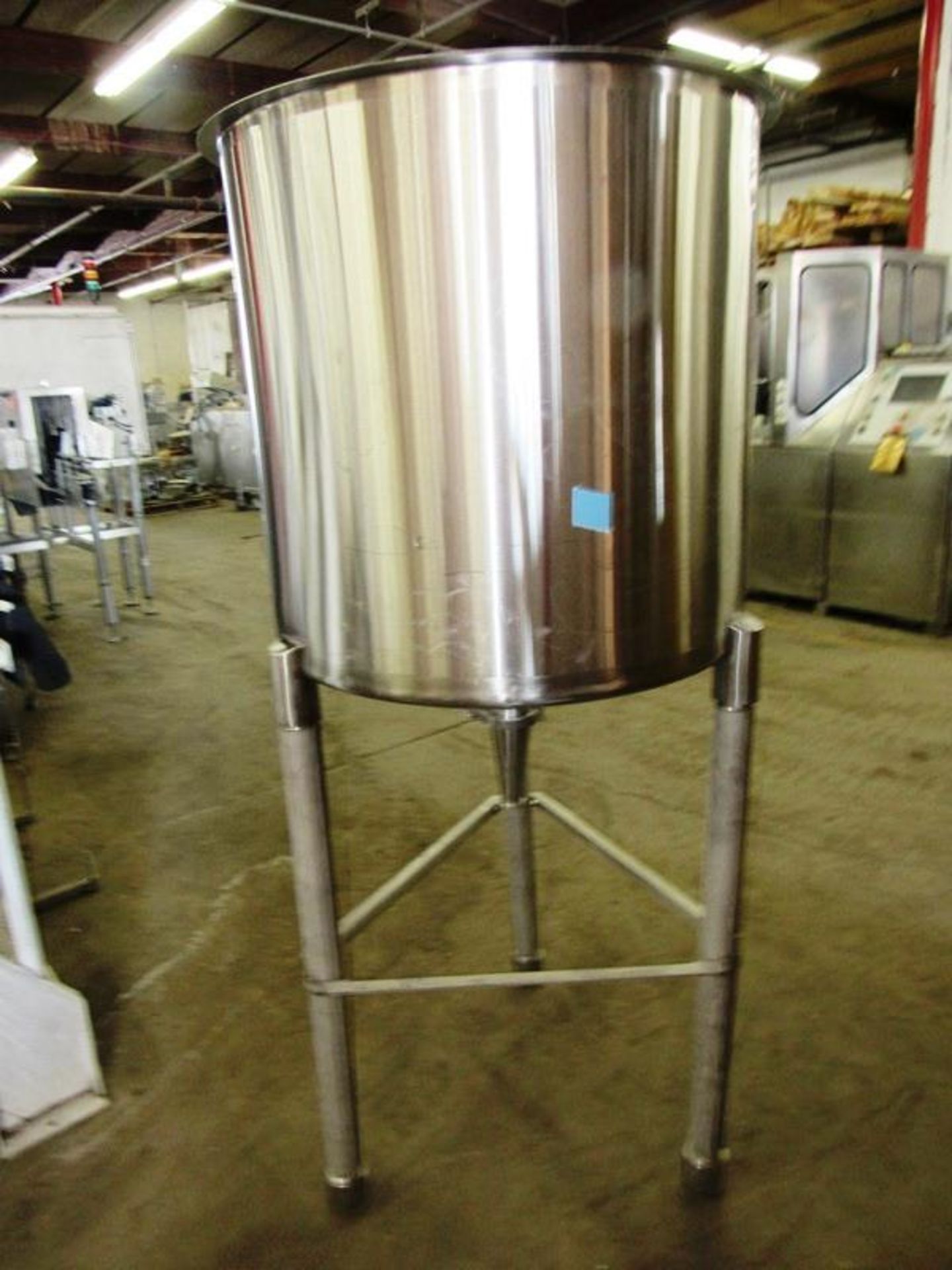 G&F Mfg. Mdl. TKD-80G Stainless Steel Single Wall Tank, 30" Dia. X 6' Tall overall, 1" bottom - Image 2 of 3