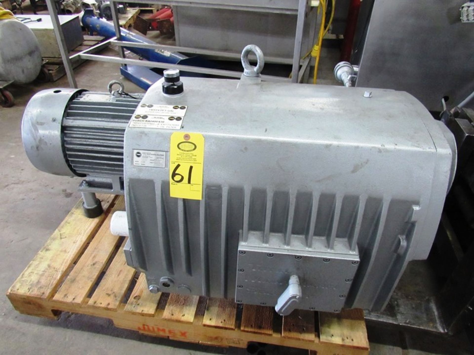 Busch Mdl. RAO400 Vacuum Pump, 15 h.p., 230/460 volts (Rebuilt by TMS)