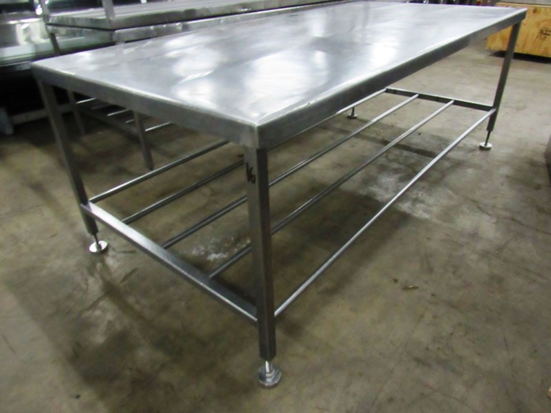 Stainless Steel Table, 43" W X 92" L X 34" T