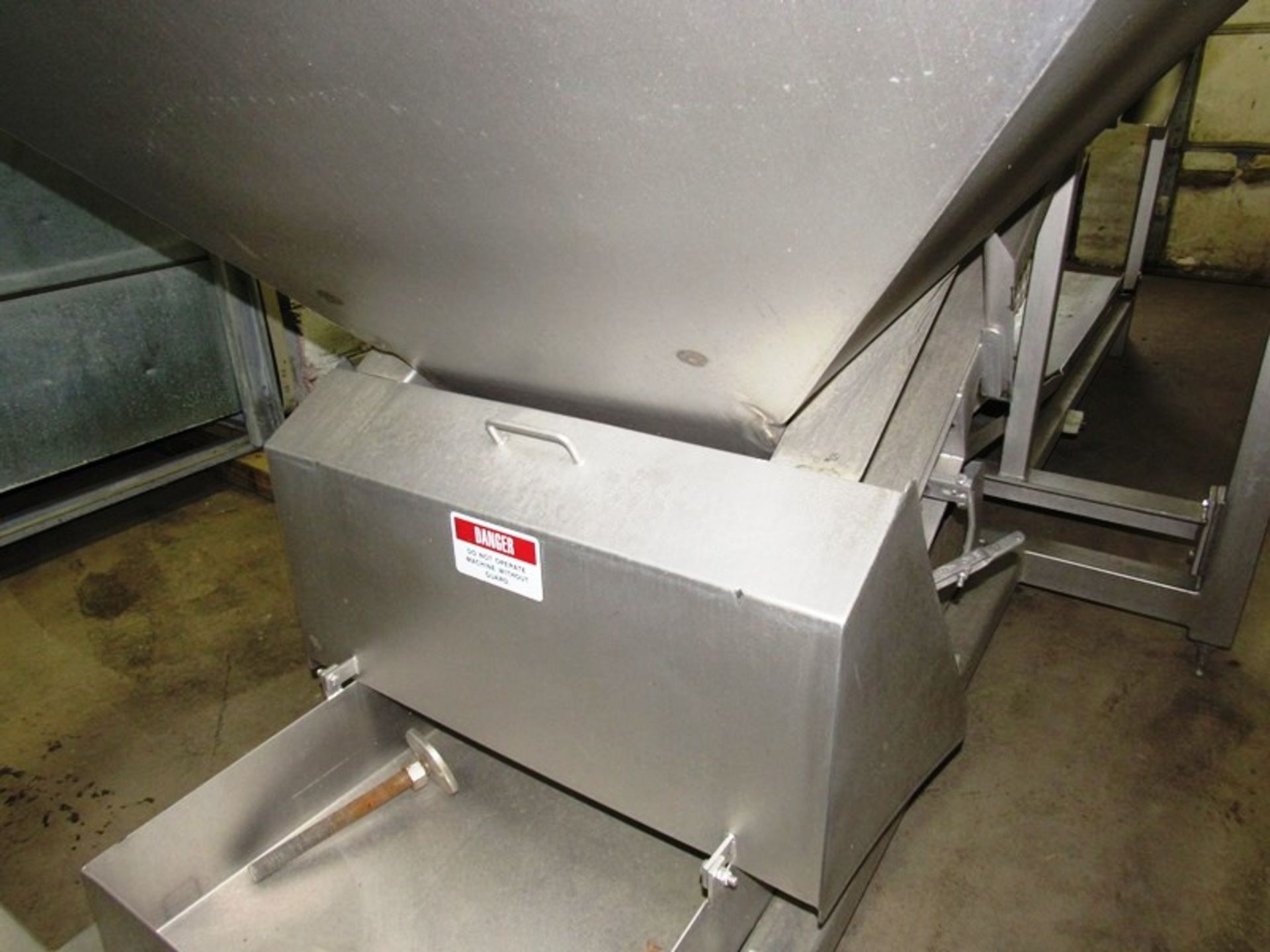 AMFEC Stainless Steel Hopper with incline conveyor, hopper, 53" W X 50" L X 48" D conveyor, 19 1/ - Image 12 of 12