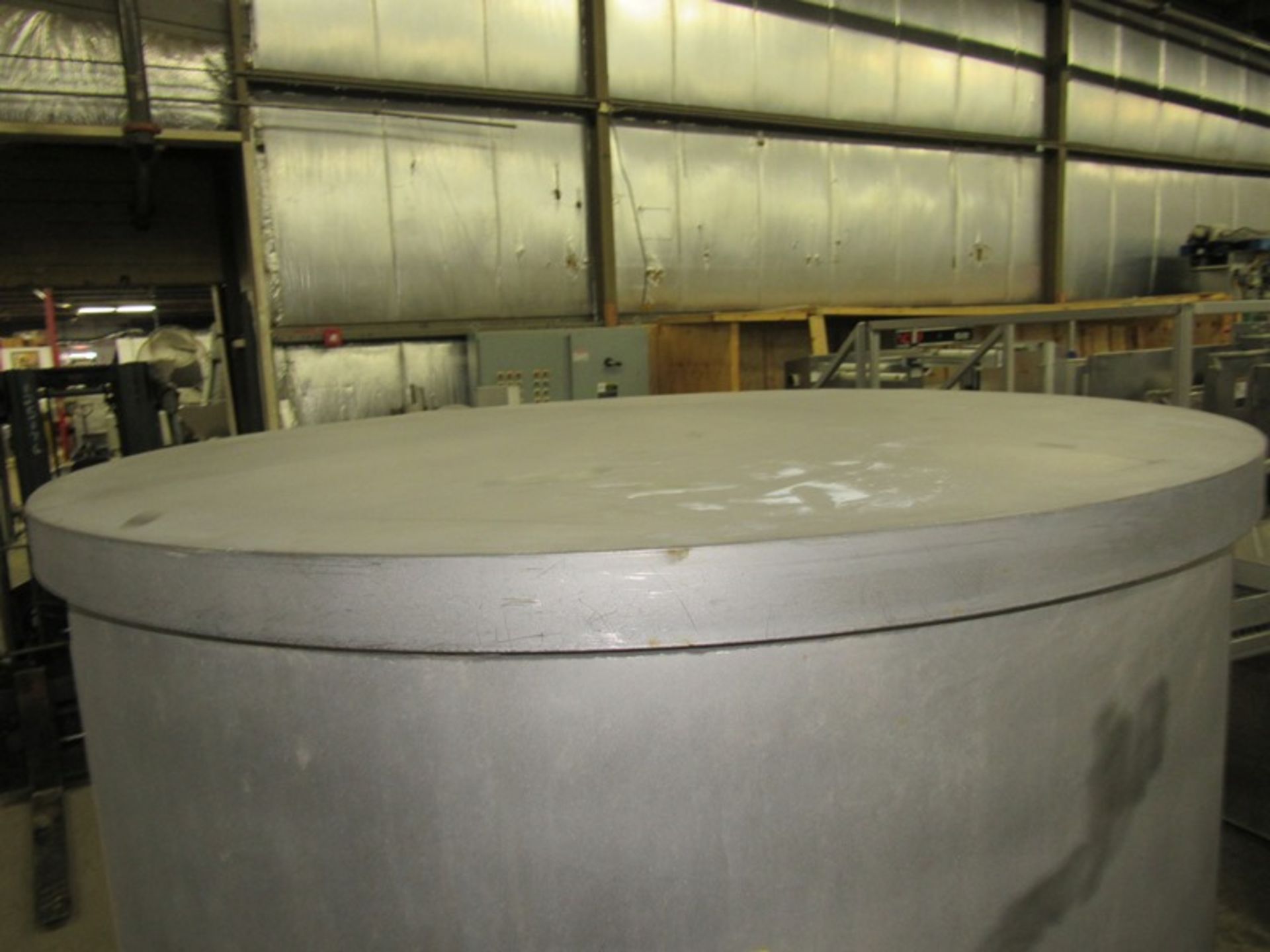 Afeco Stainless Steel Single Tank with solid lid, 44" dia. X 60" deep cone bottom, 80" tall overall, - Image 4 of 4