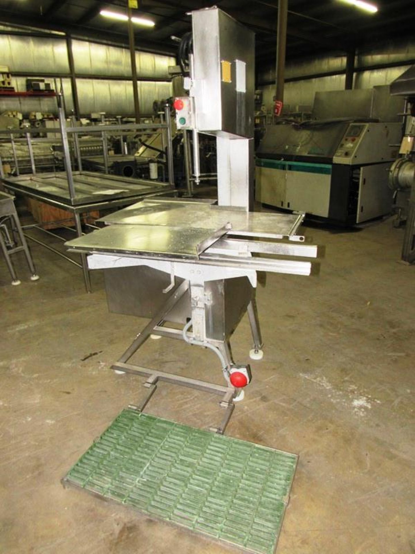 AEW Mdl. 400 Bandsaw, aluminum frame, stainless steel head & table, platform attached - Image 2 of 12