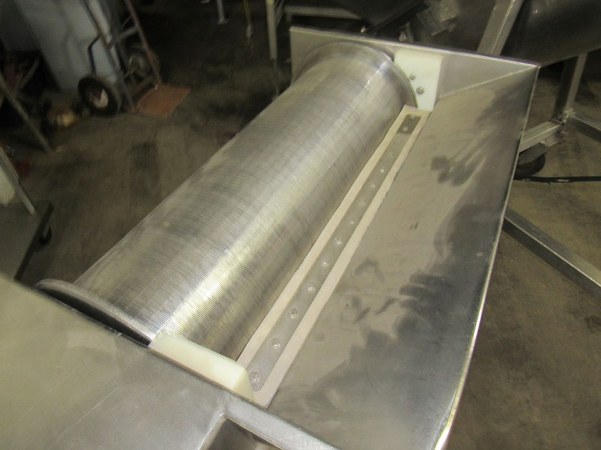 Portable Stainless Steel Brine Tank, 17" W X 51" L X 14" D tank, 12" Dia. X 28" Long roto filter, - Image 3 of 3