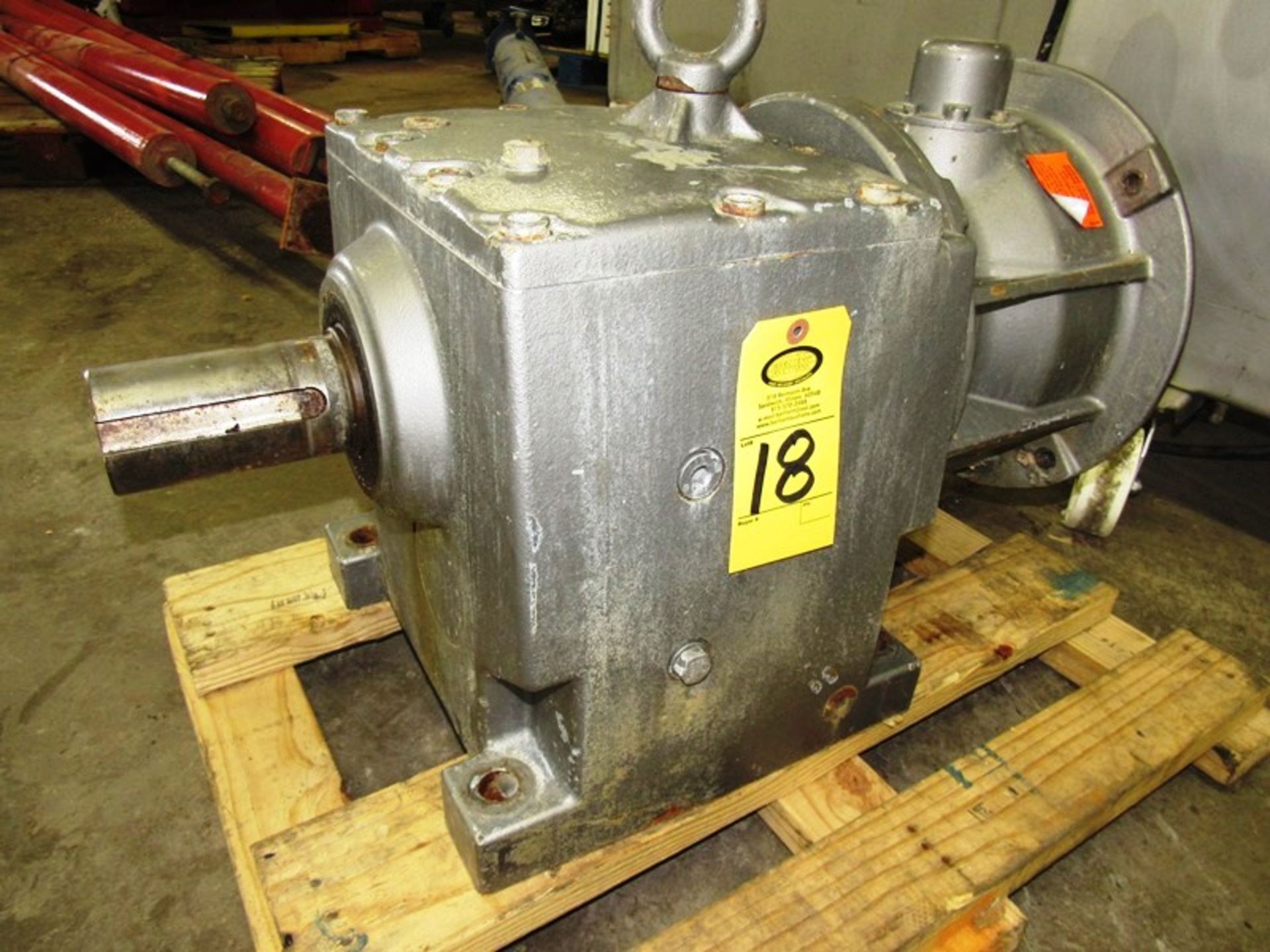 Gearbox 3" Dia. Shaft, 3/4" key way, 15 5/8" Dia. housing, 11 5/8" inside dim., (4) mounting holes