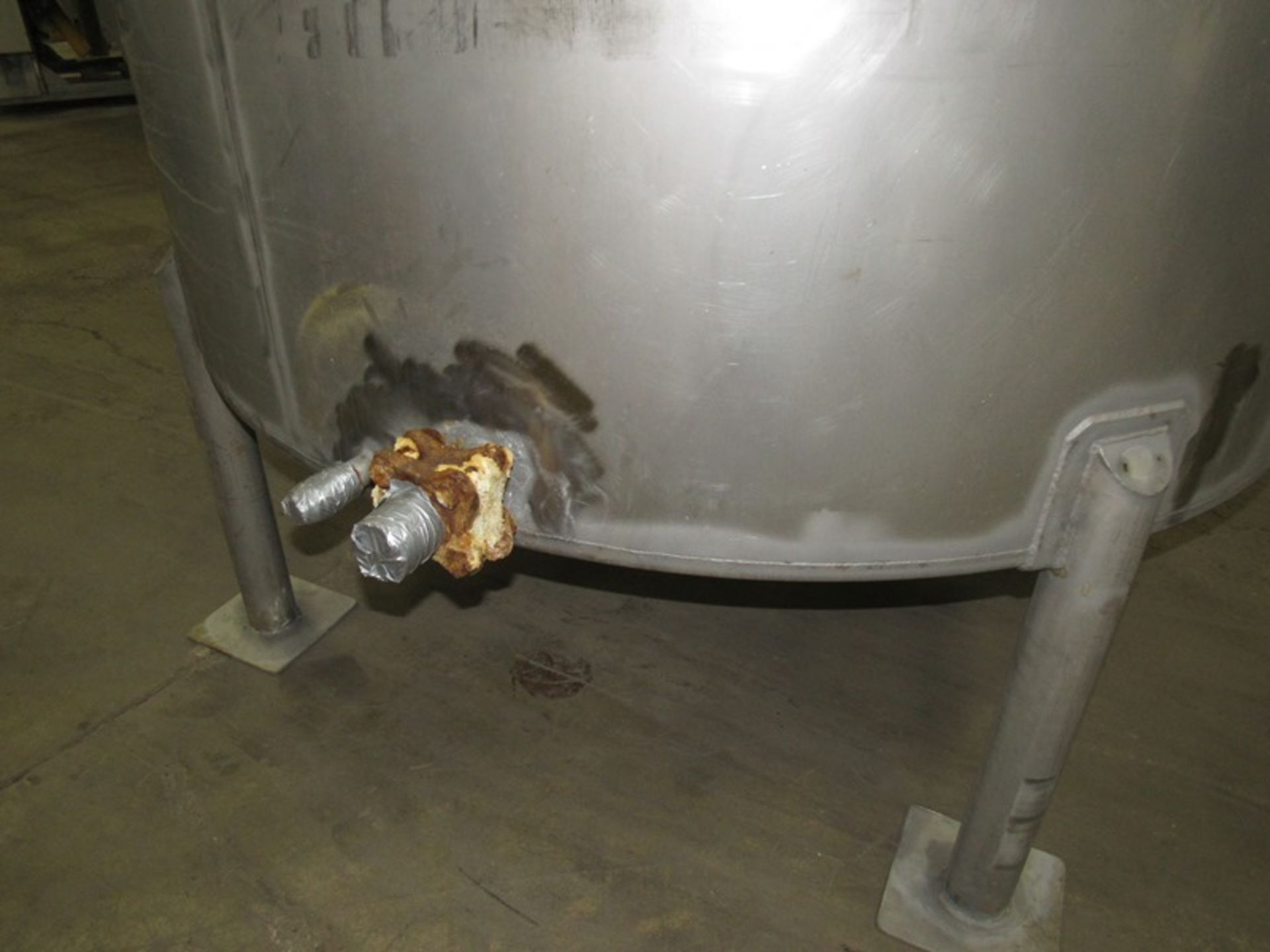 Letsch Stainless Steel Single Wall Tank, 72" dia. X 60" deep cone bottom, (3) stainless steel - Image 3 of 7
