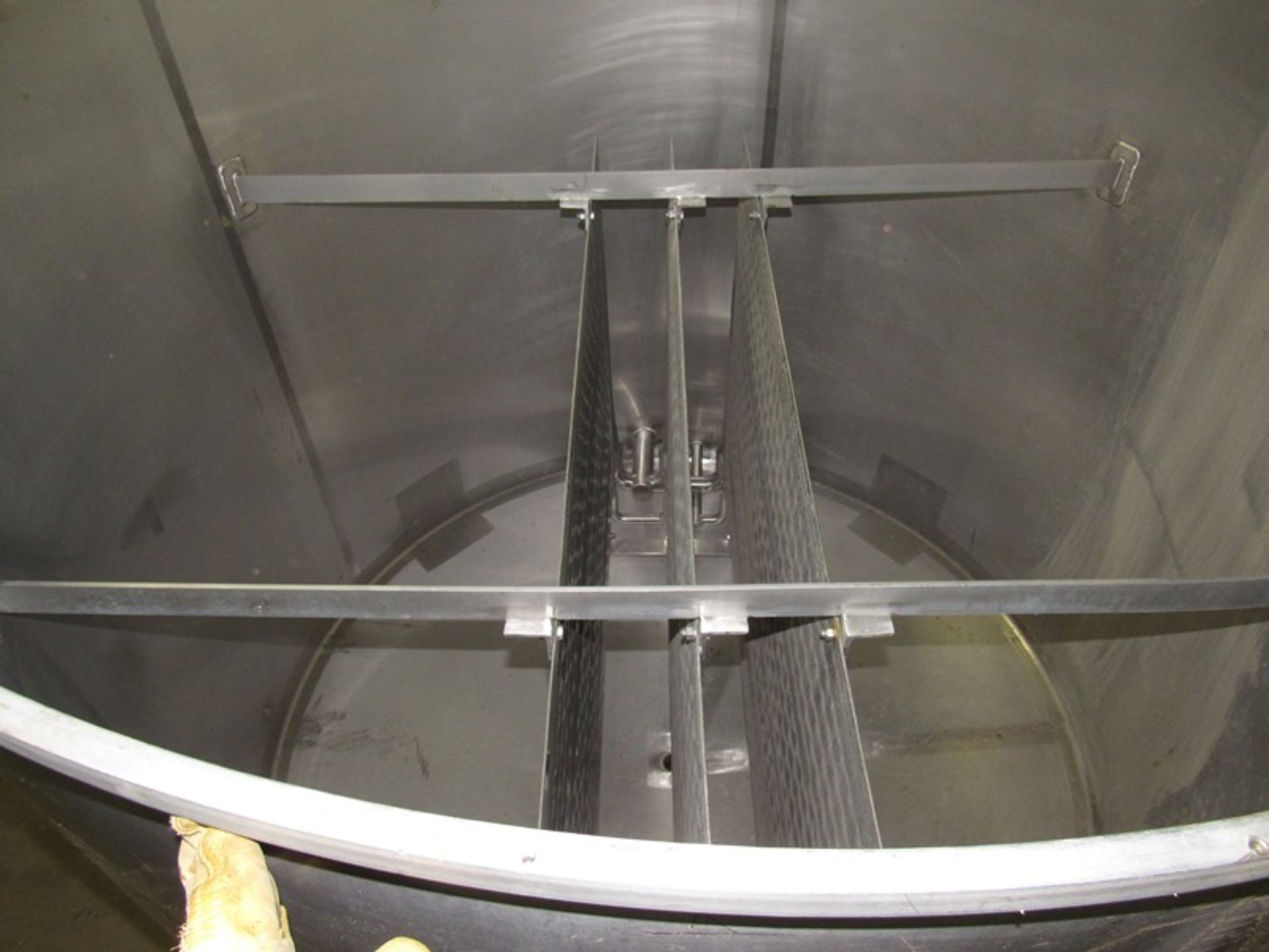 Letsch Stainless Steel Single Wall Tank, 72" dia. X 60" deep cone bottom, (3) stainless steel - Image 4 of 7