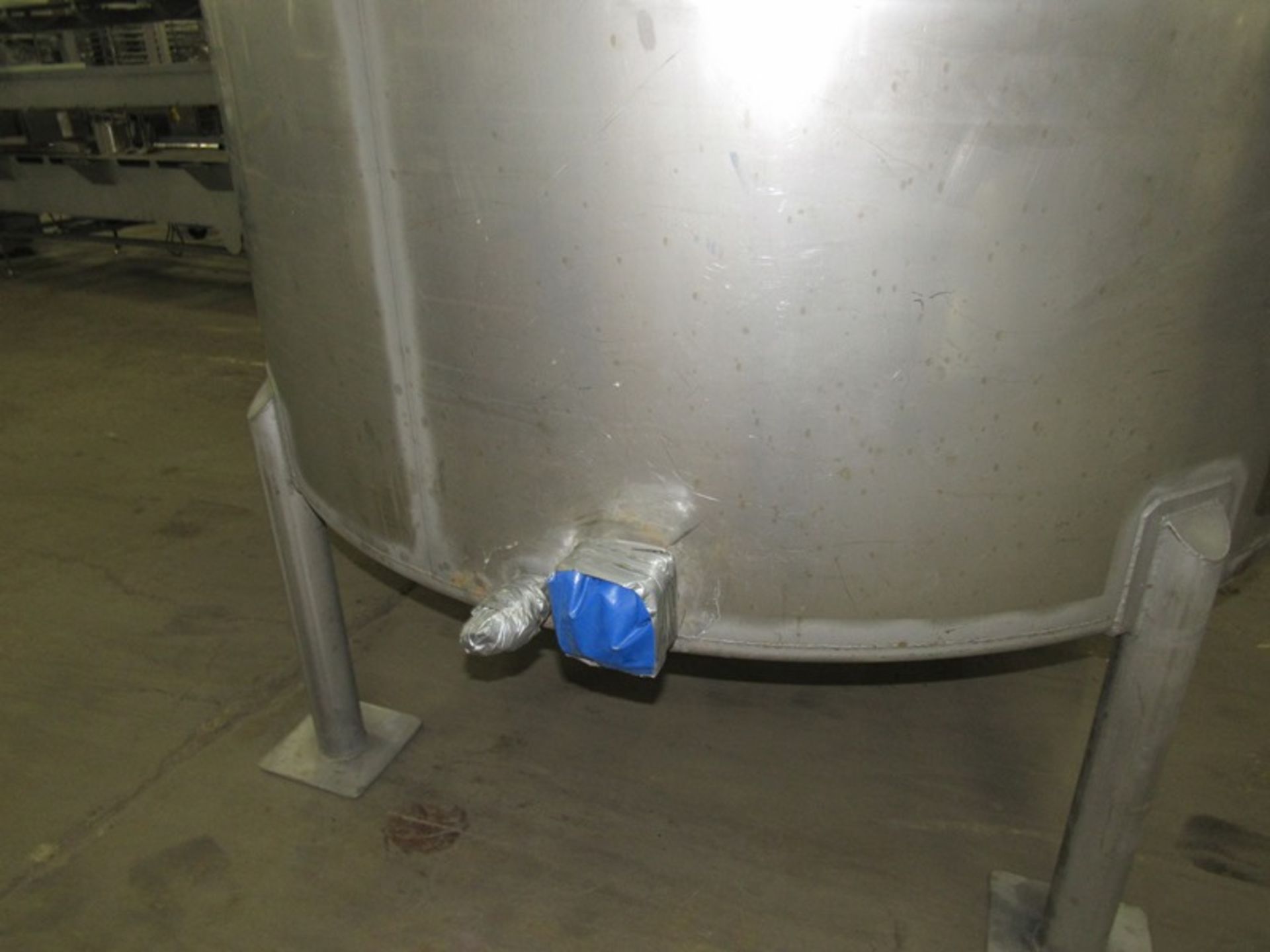 Letsch Stainless Steel Single Wall Tank, 72" dia. X 60" deep cone bottom, (3) stainless steel - Image 3 of 7