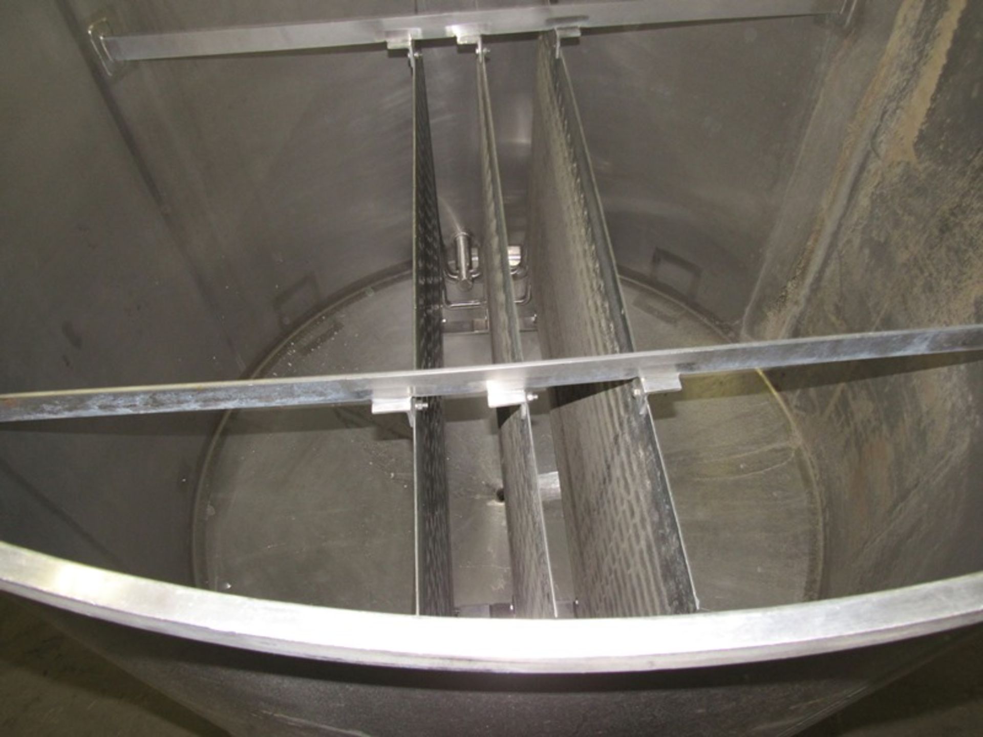 Letsch Stainless Steel Single Wall Tank, 72" dia. X 60" deep cone bottom, (3) stainless steel - Image 4 of 7