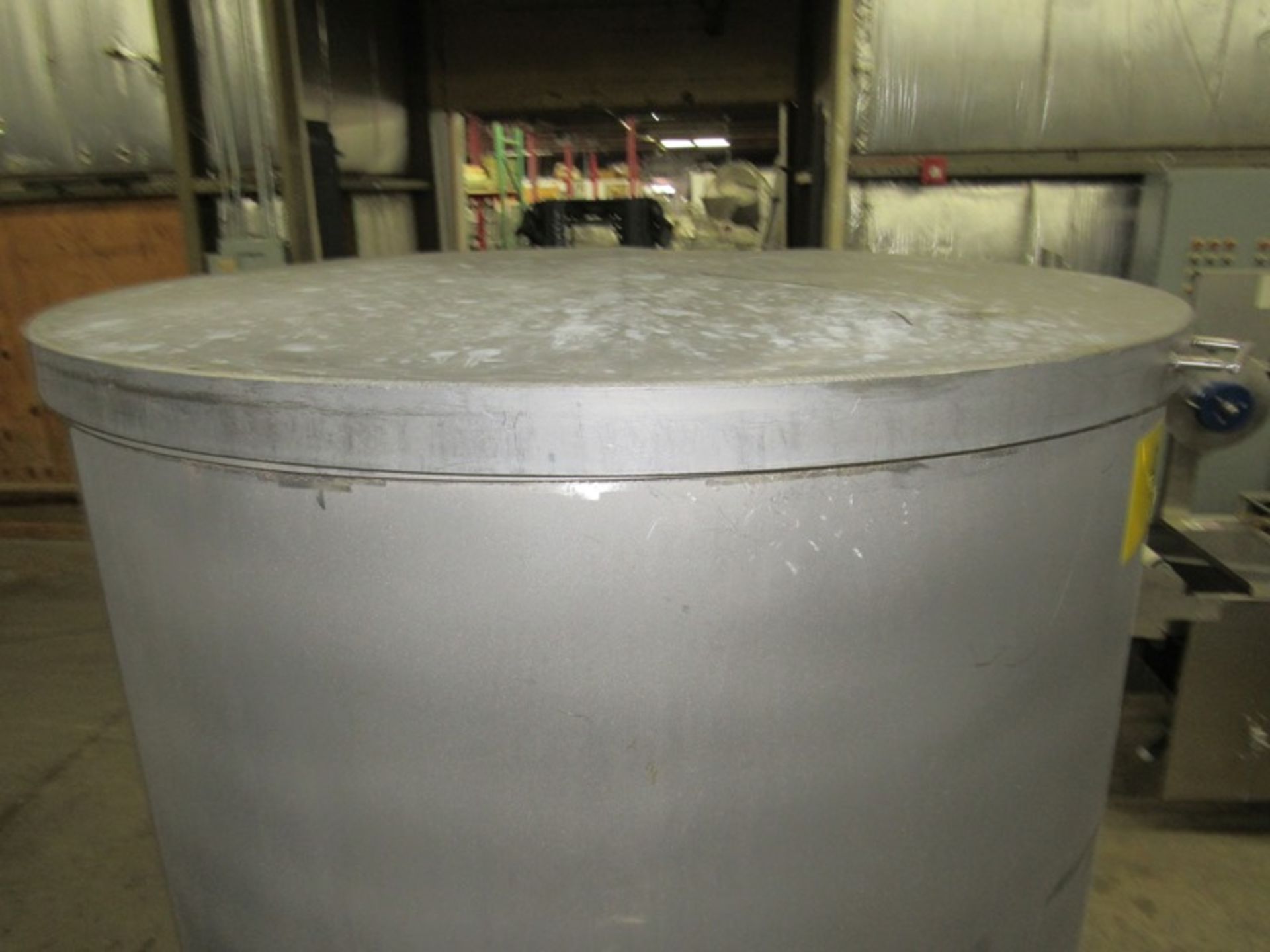 Afeco Stainless Steel Single Tank with solid lid, 44" dia. X 60" deep cone bottom, 80" tall overall, - Image 4 of 4