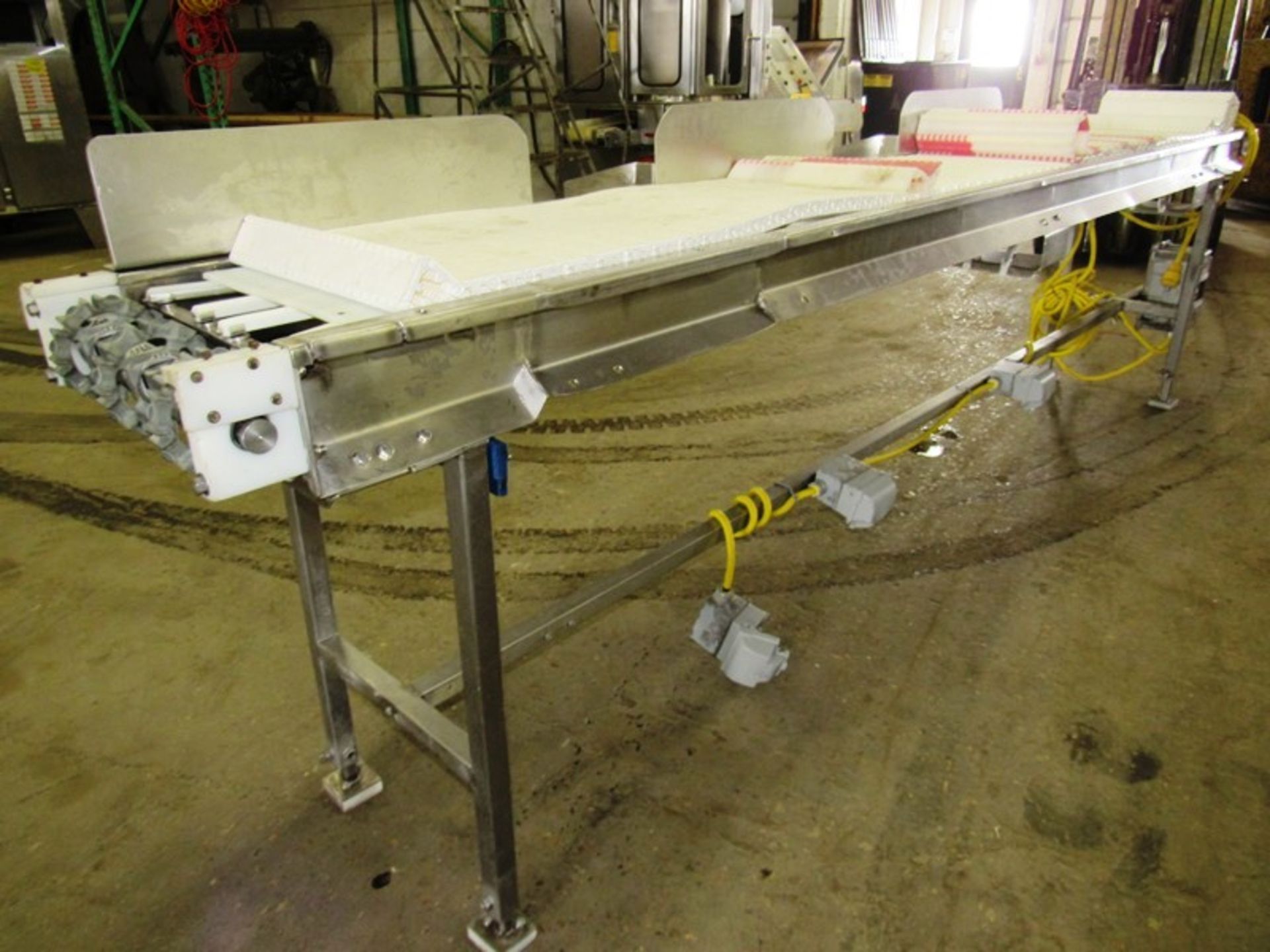 Stainless Steel Conveyor, 16" W X 148" L plastic belt, 230 volts, 3 phase - Image 2 of 6