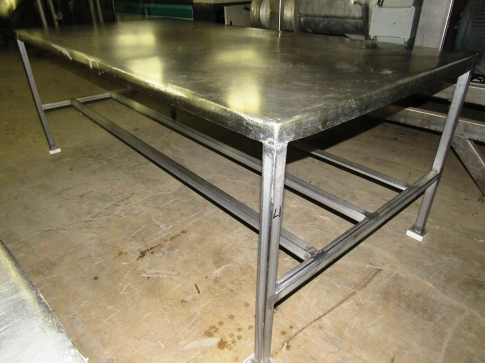 Stainless Steel Table, 43" W X 92" L X 34" T