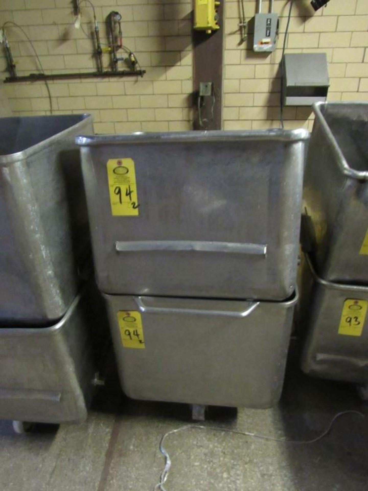 Stainless Steel Dump Buggies, 400 Lb. capacity (Required Rigging Fee: $20 Contact Norm Pavlish at